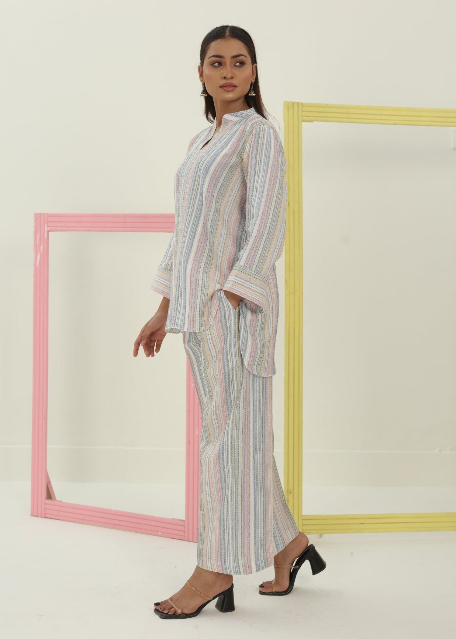 lawn Co Ord Sets in Pastel grey