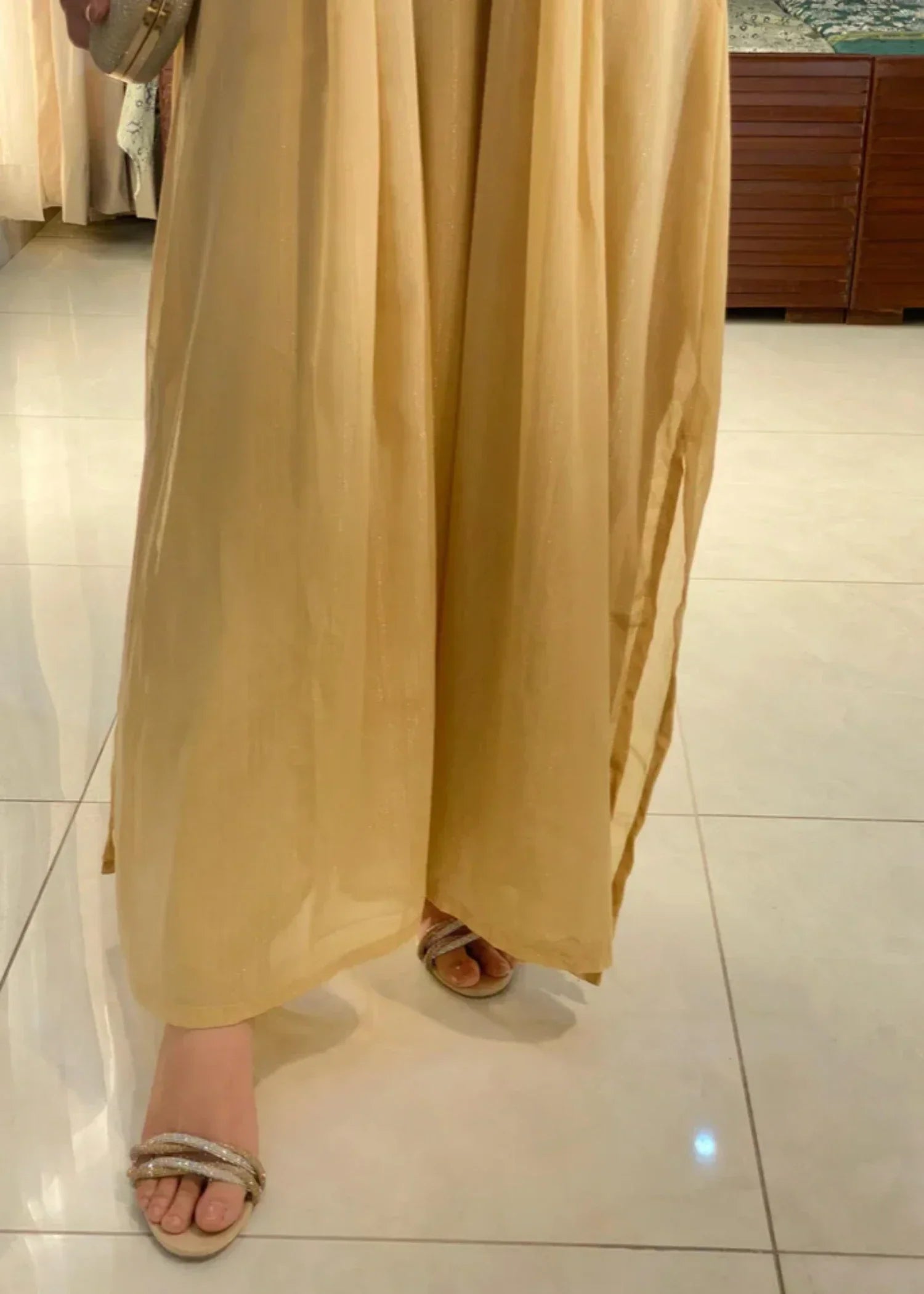 net Kaftan in Gold