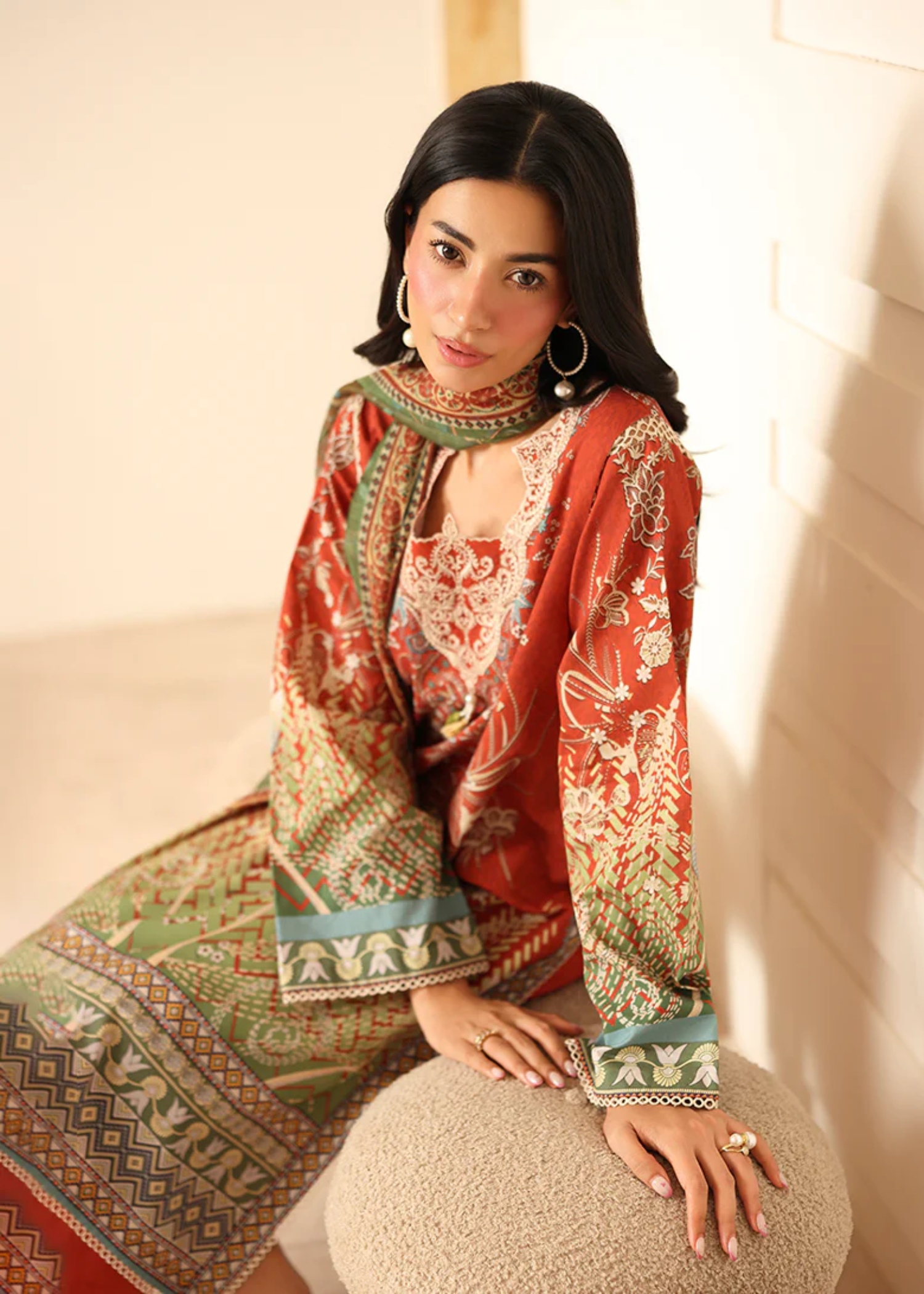 cambric Unstitched in Sunset orange