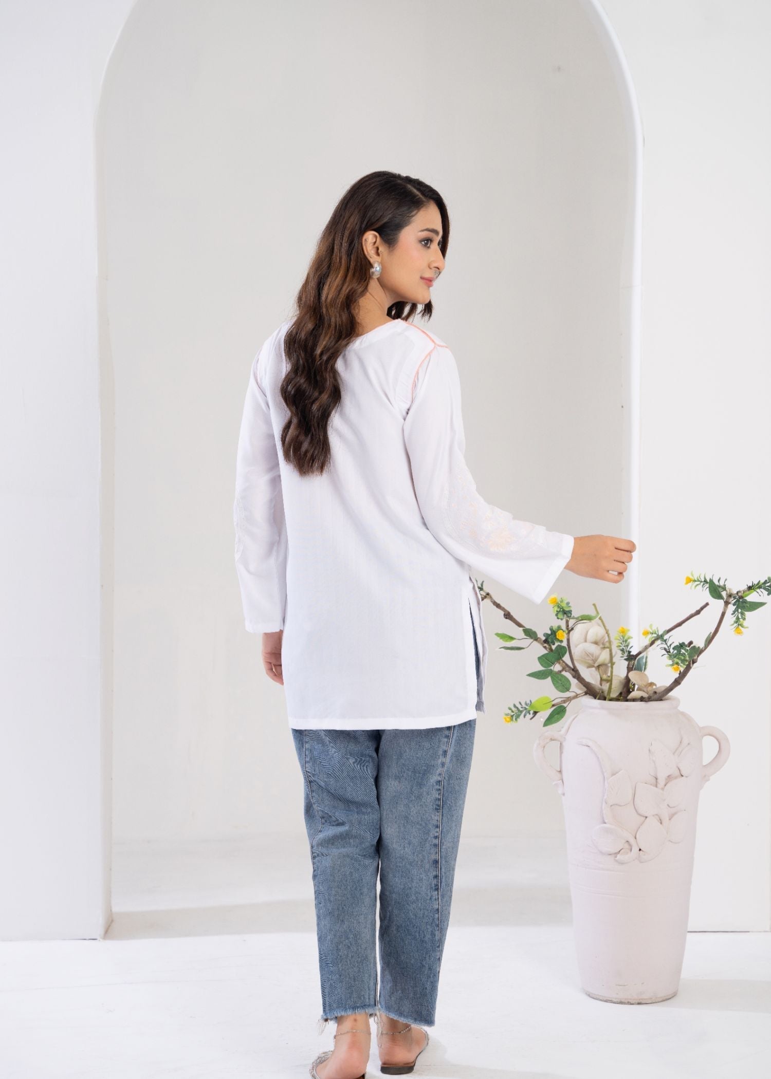 cotton Kurti in White