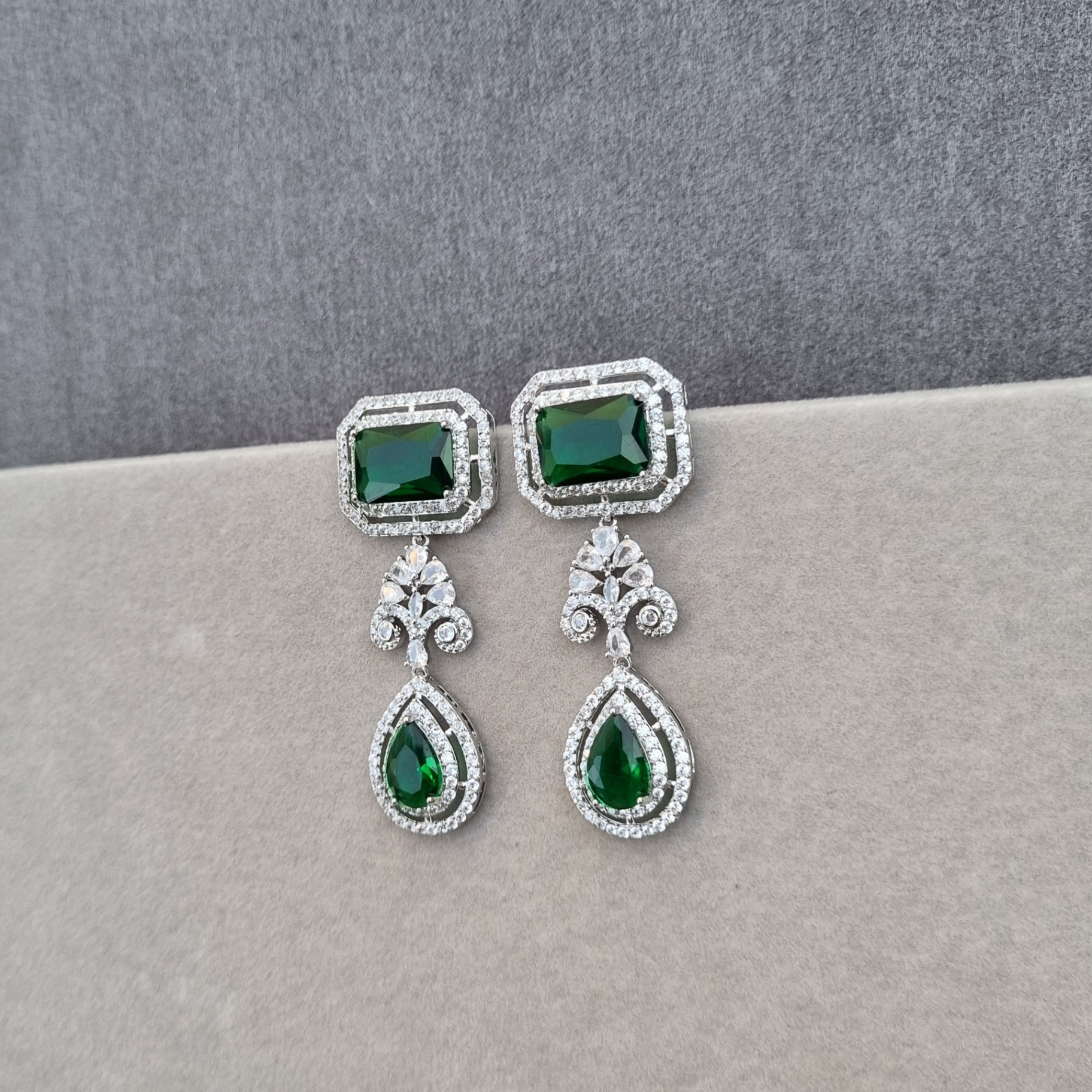 Earrings in Green Color by - Trendy Women Earrings HDW6317