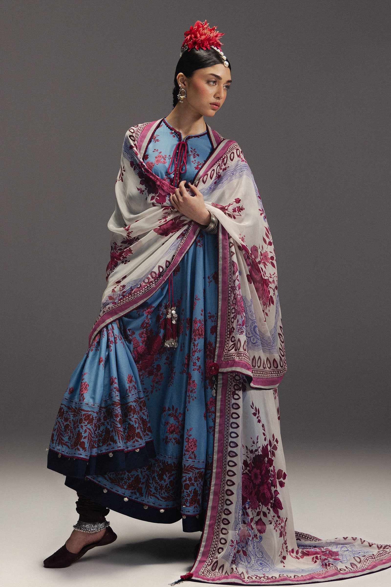 Anarkali Festive Luxury Lawn – Falak Ara-D2