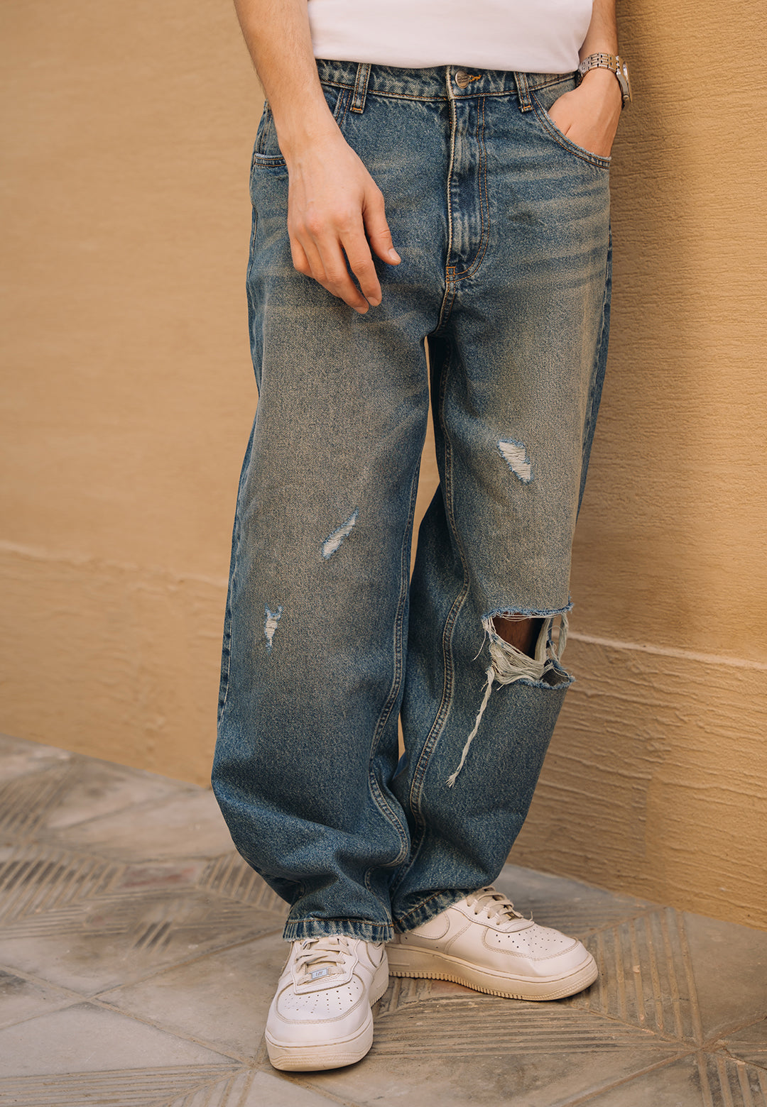 stretch denim Jeans in Dark blue by The Denim Company