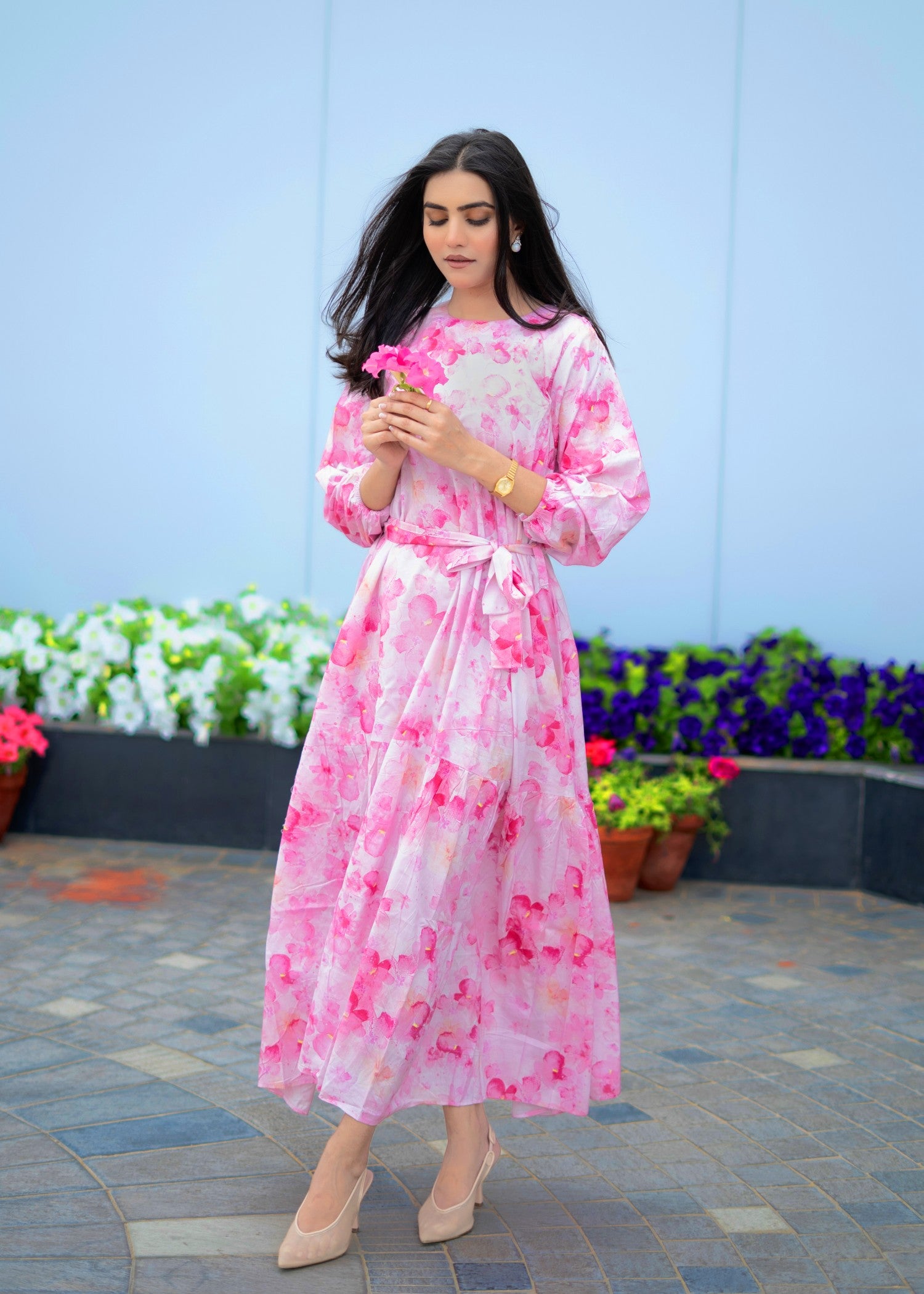 pure cotton Dress in Pink