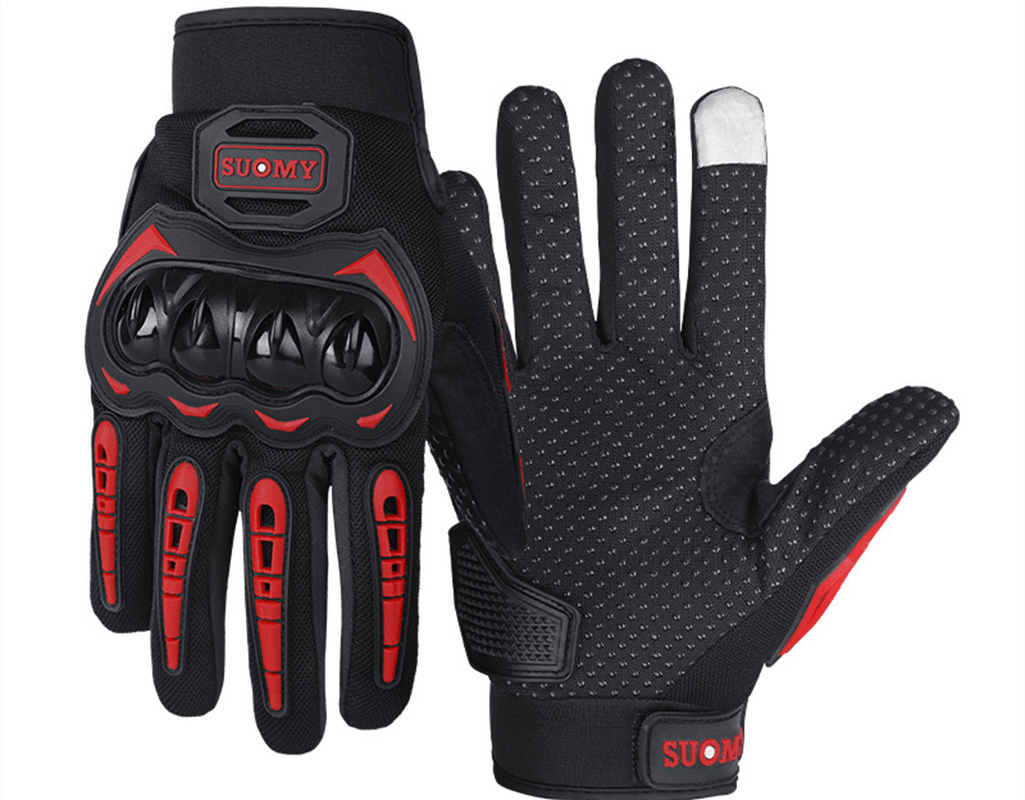 Gloves Knight Male Full Finger Protective Shell Anti-Fall Touch Screen Breathable