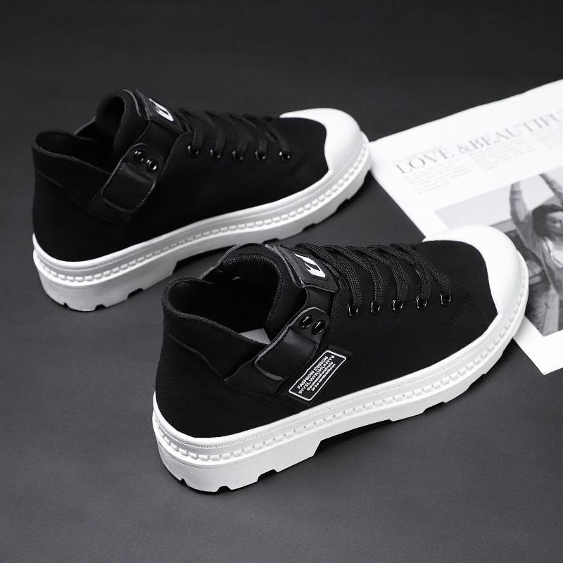 New Breathable Men'S High-Top Canvas Shoes