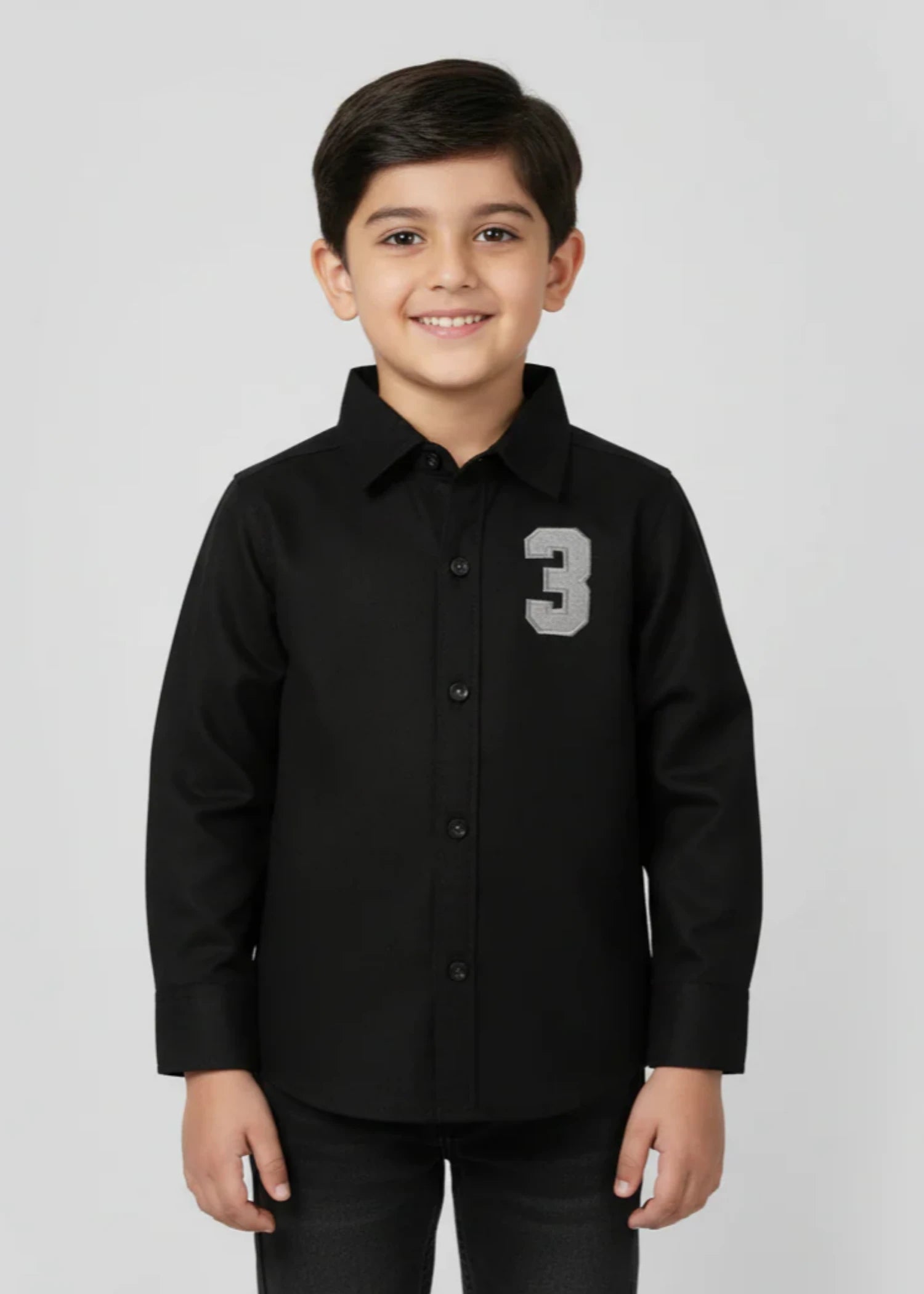 cotton Casual Shirt in Black