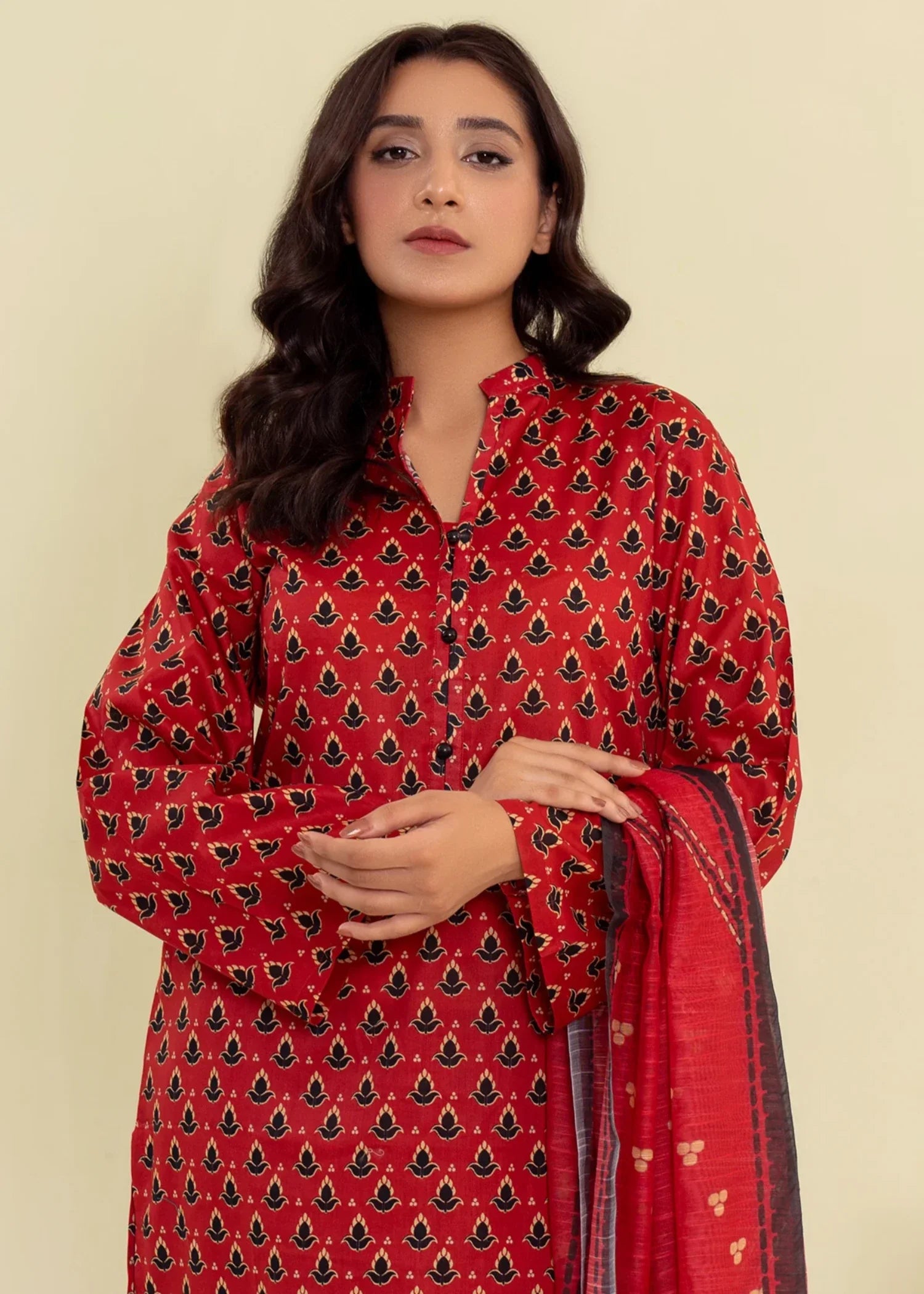 georgette Kurta Set in Maroon
