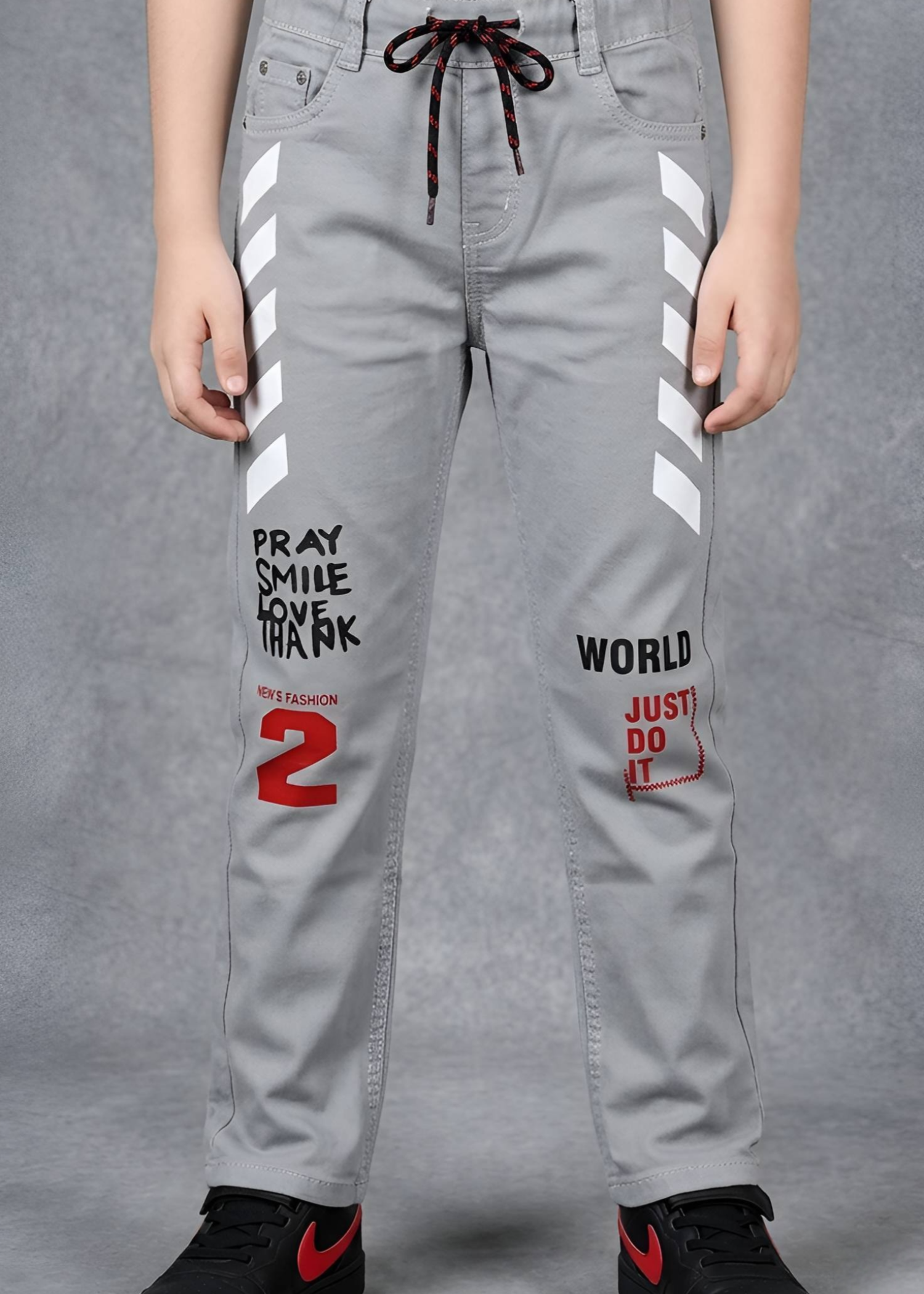 cotton Pants in Dark grey