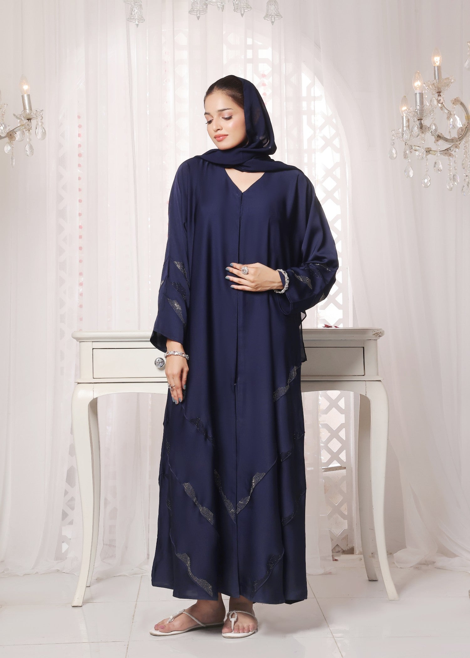 nidha Abaya in Dark blue
