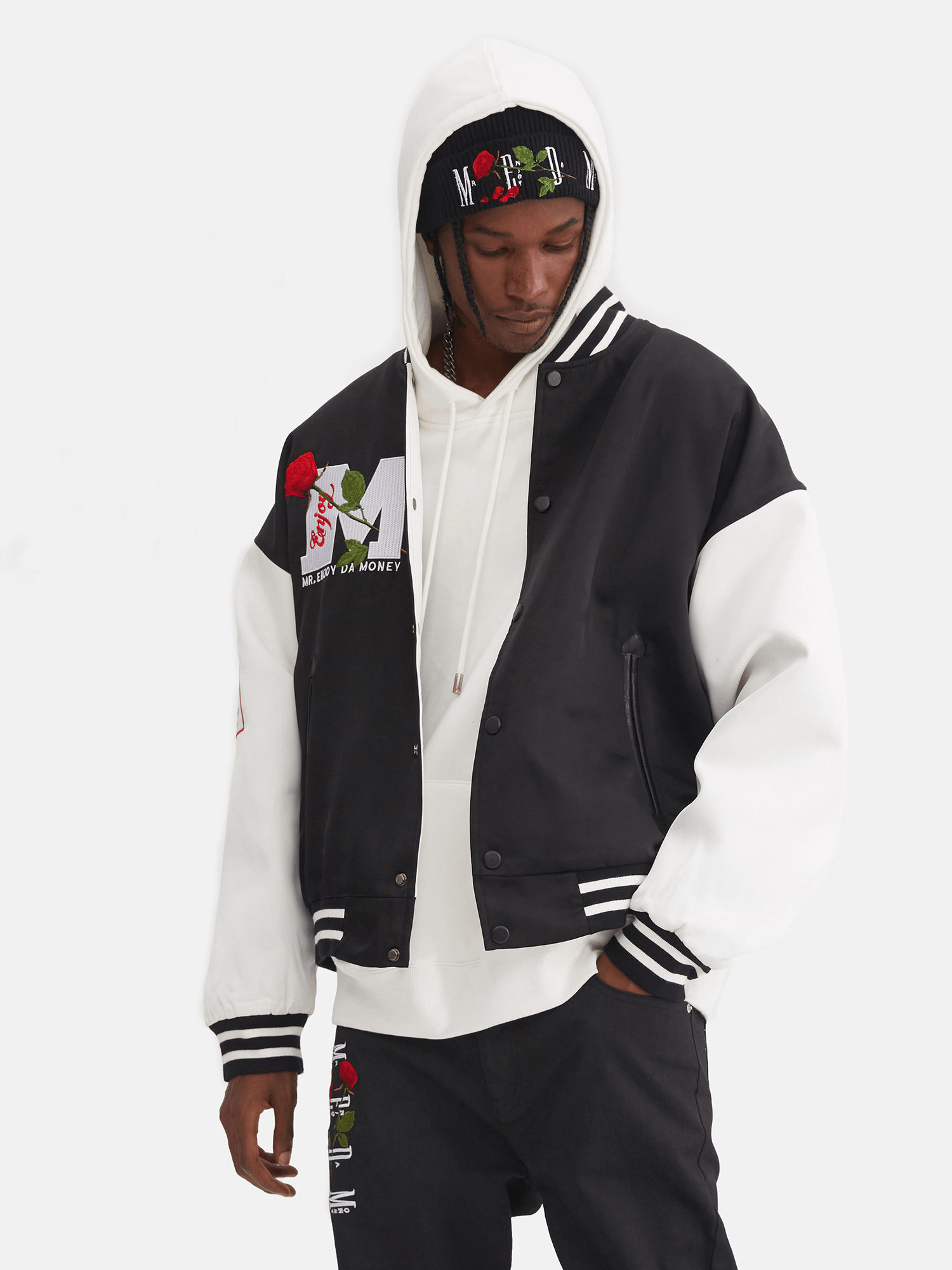 Cotton Men'S Autumn and Winter Season Trend Thickened Baseball Uniform Jacket