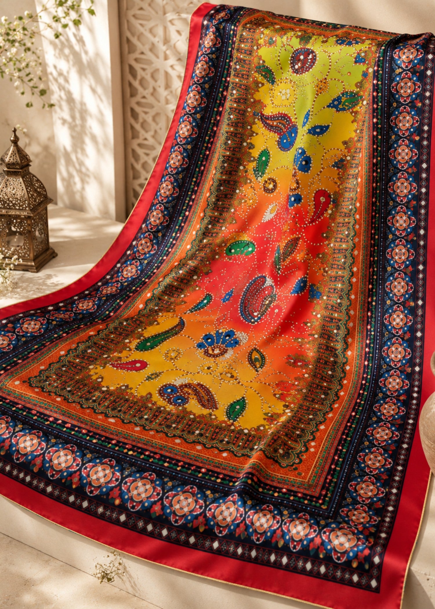 Dupatta in Multi Color by - Trendy Women Dupatta QSZ1379
