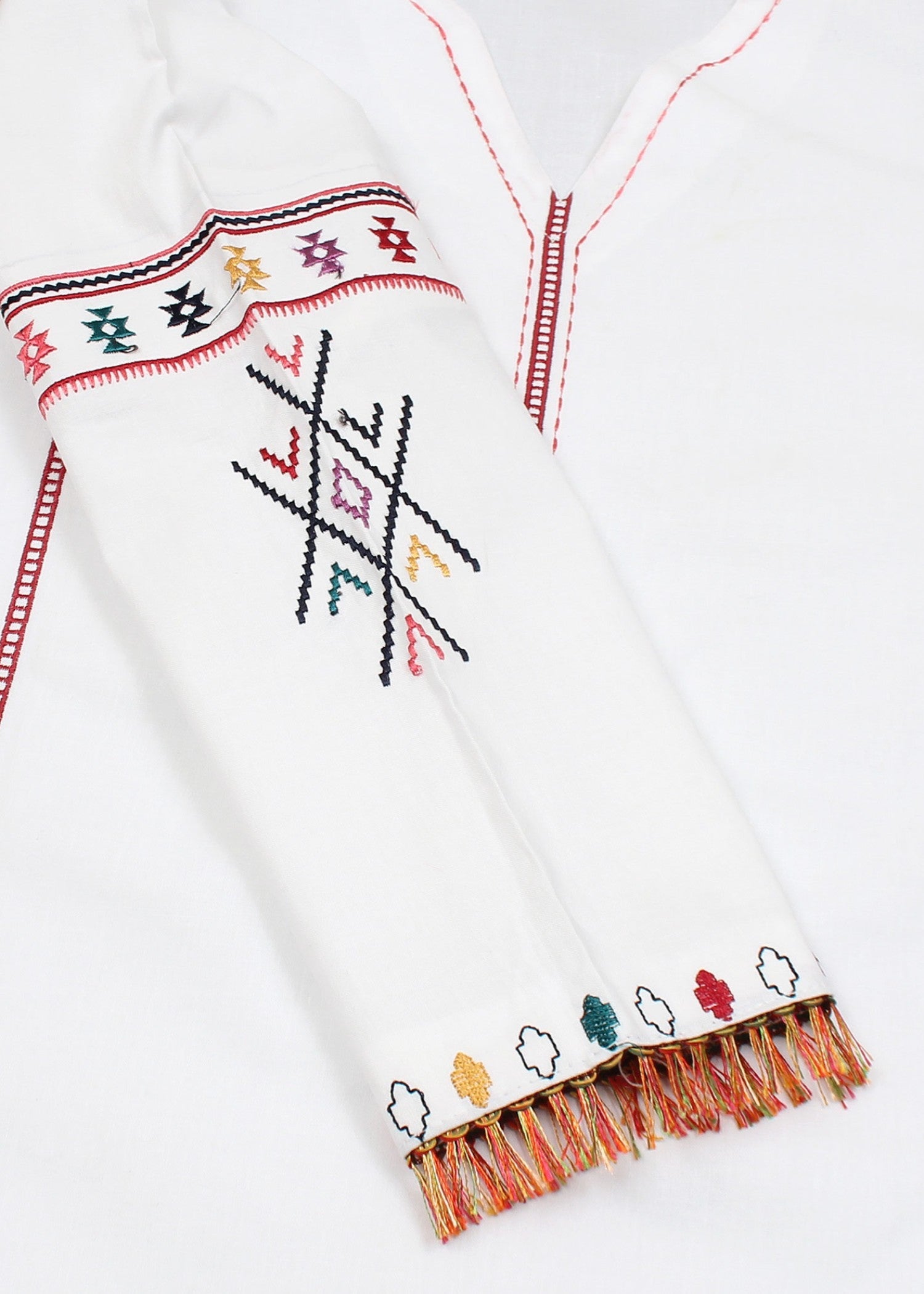 cotton Kurta Set in White