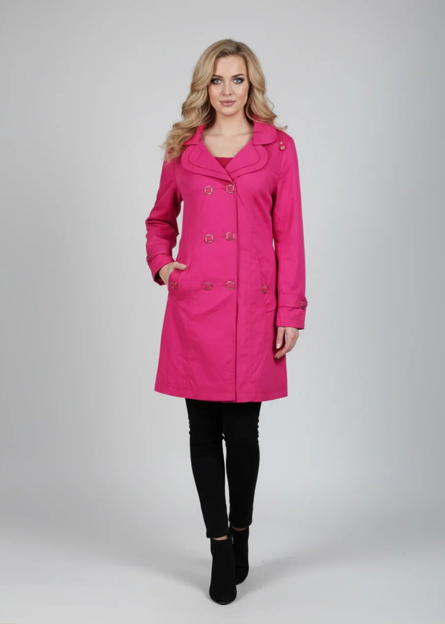 cotton Coat in Bubblegum pink