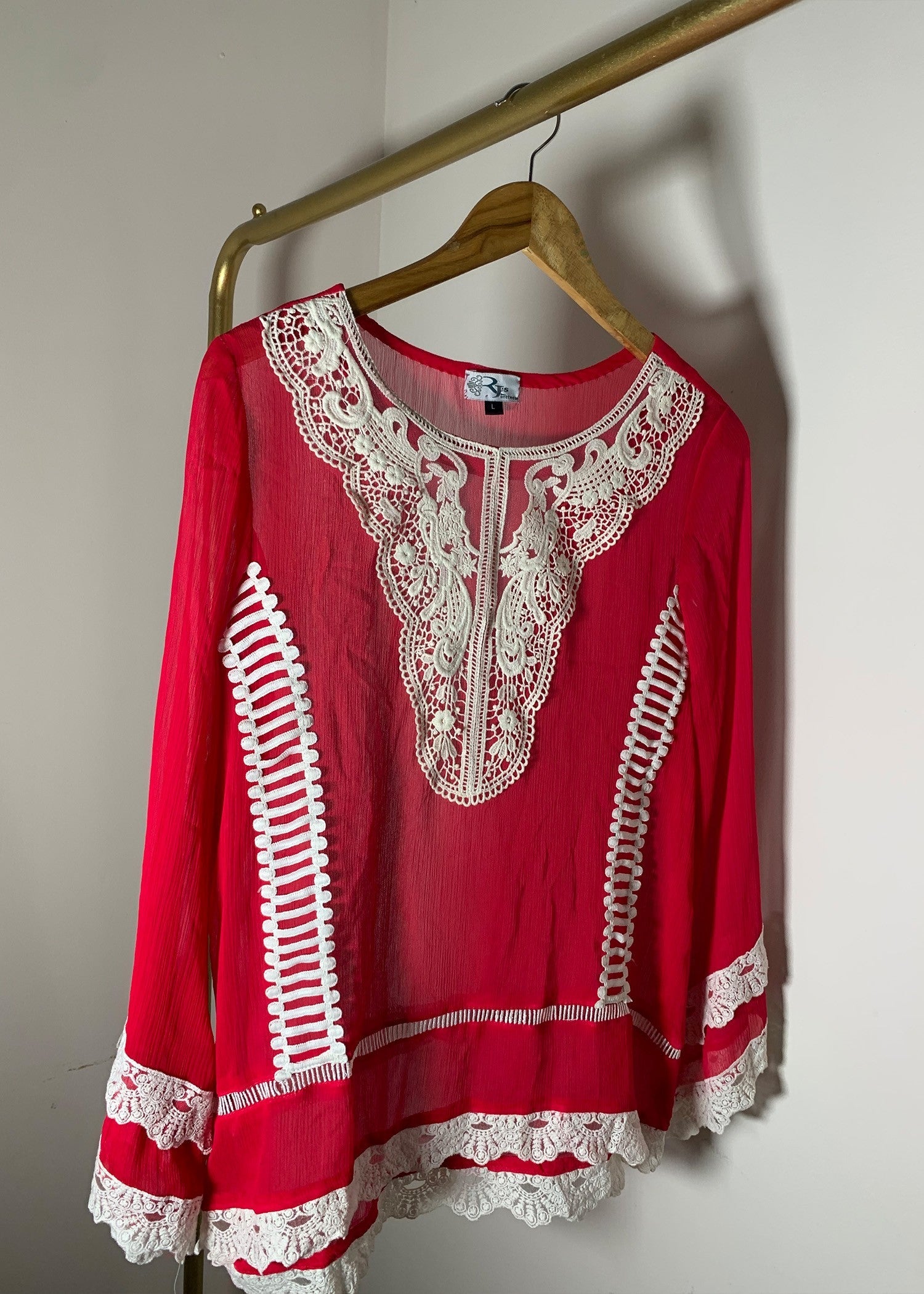 chiffon Kurti in Pink