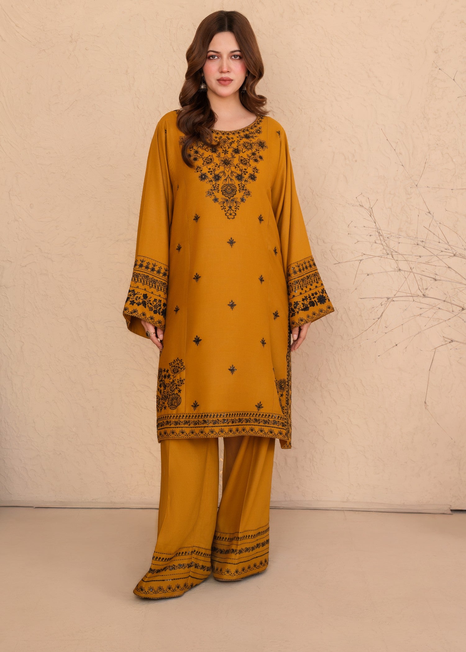 marina Kurta Set in Marigold