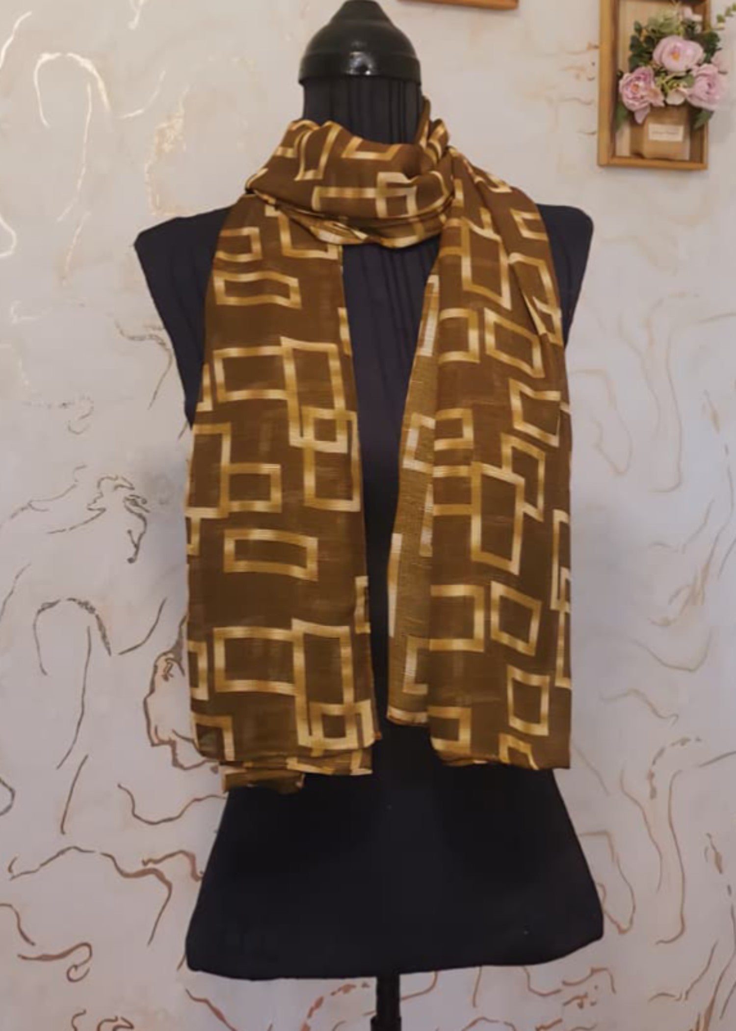 Scarf in Golden brown Color by - Trendy Women Scarf JUO2281