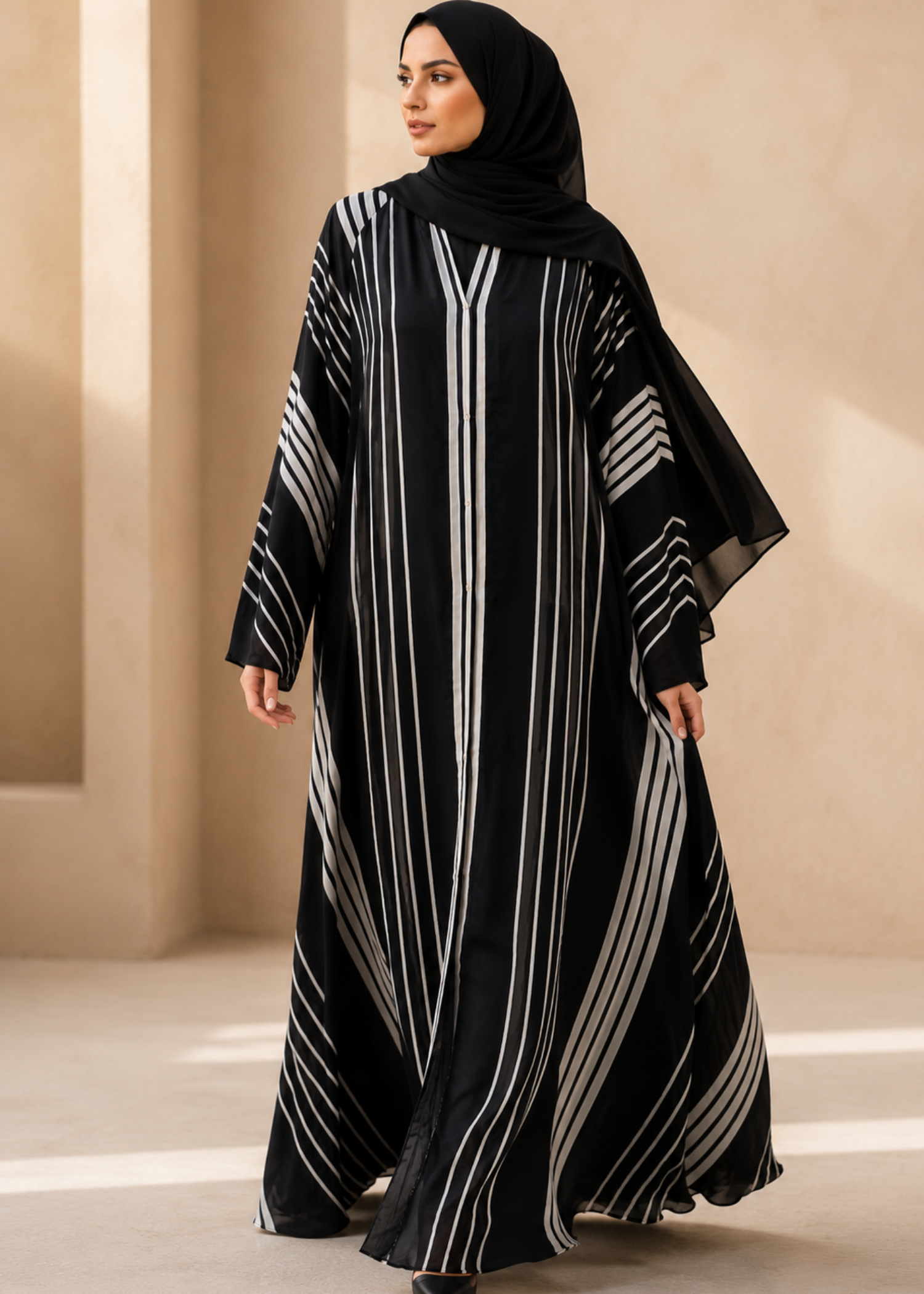 lawn Abaya in Black