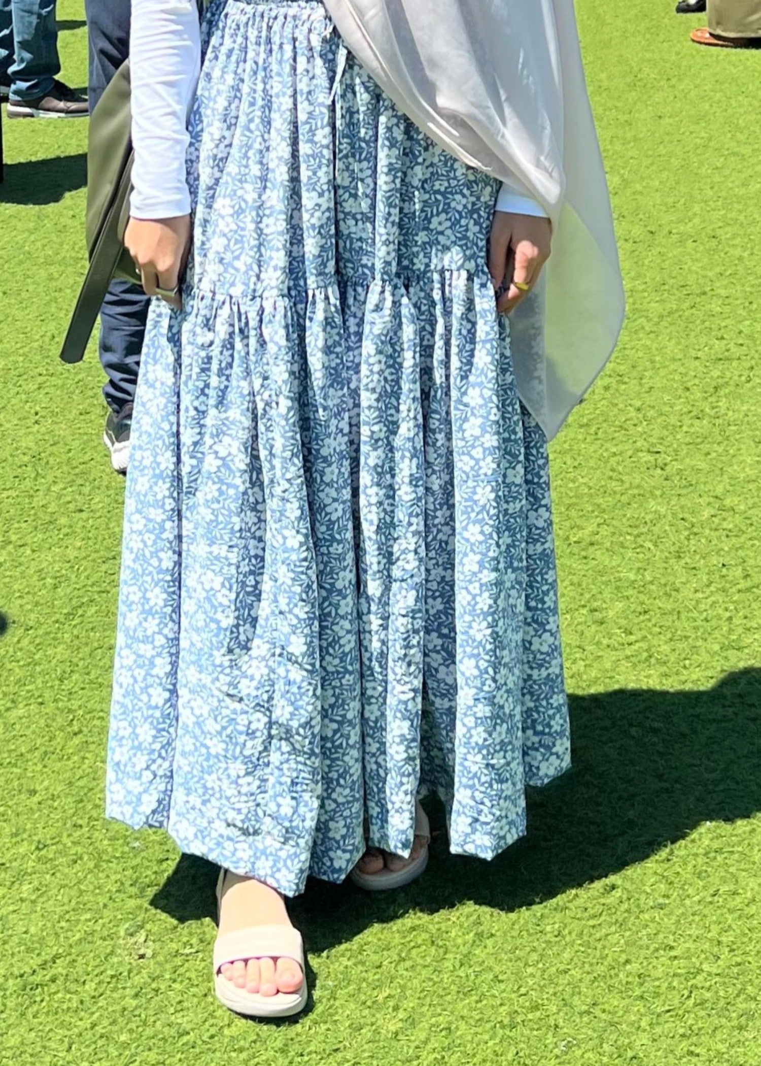 georgette Skirt in Light blue