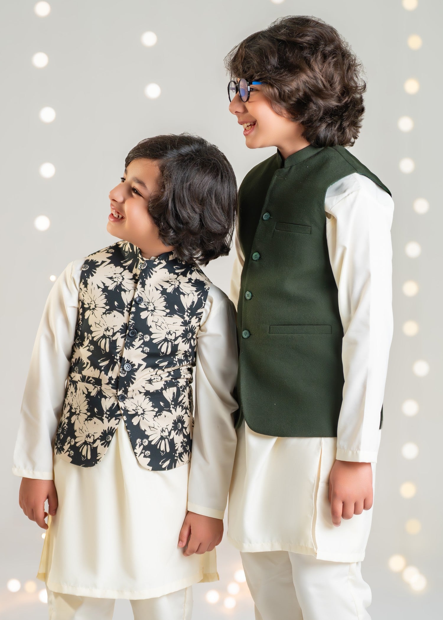 cotton Waistcoat in Forest green