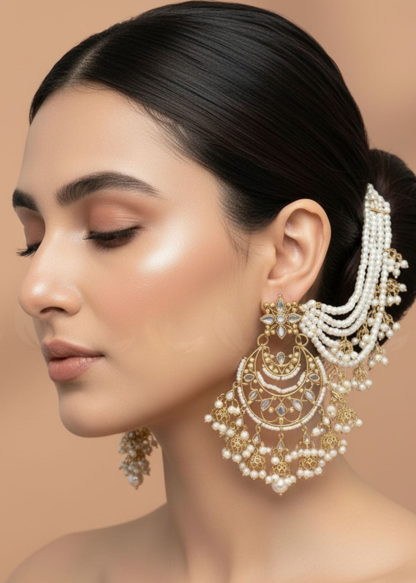 Earrings in Pearl white Color by - Trendy Women Earrings OUH2216