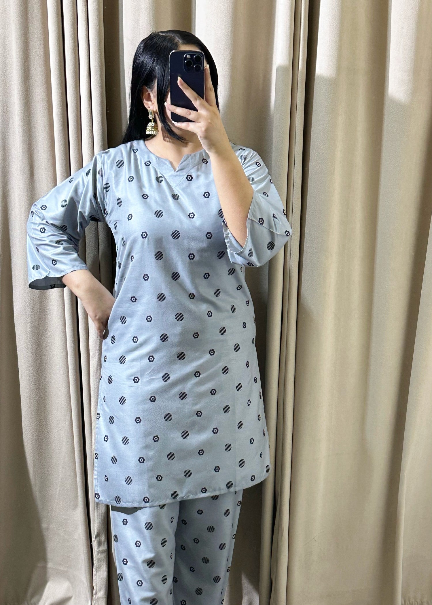 linen Co Ord Sets in Pastel grey
