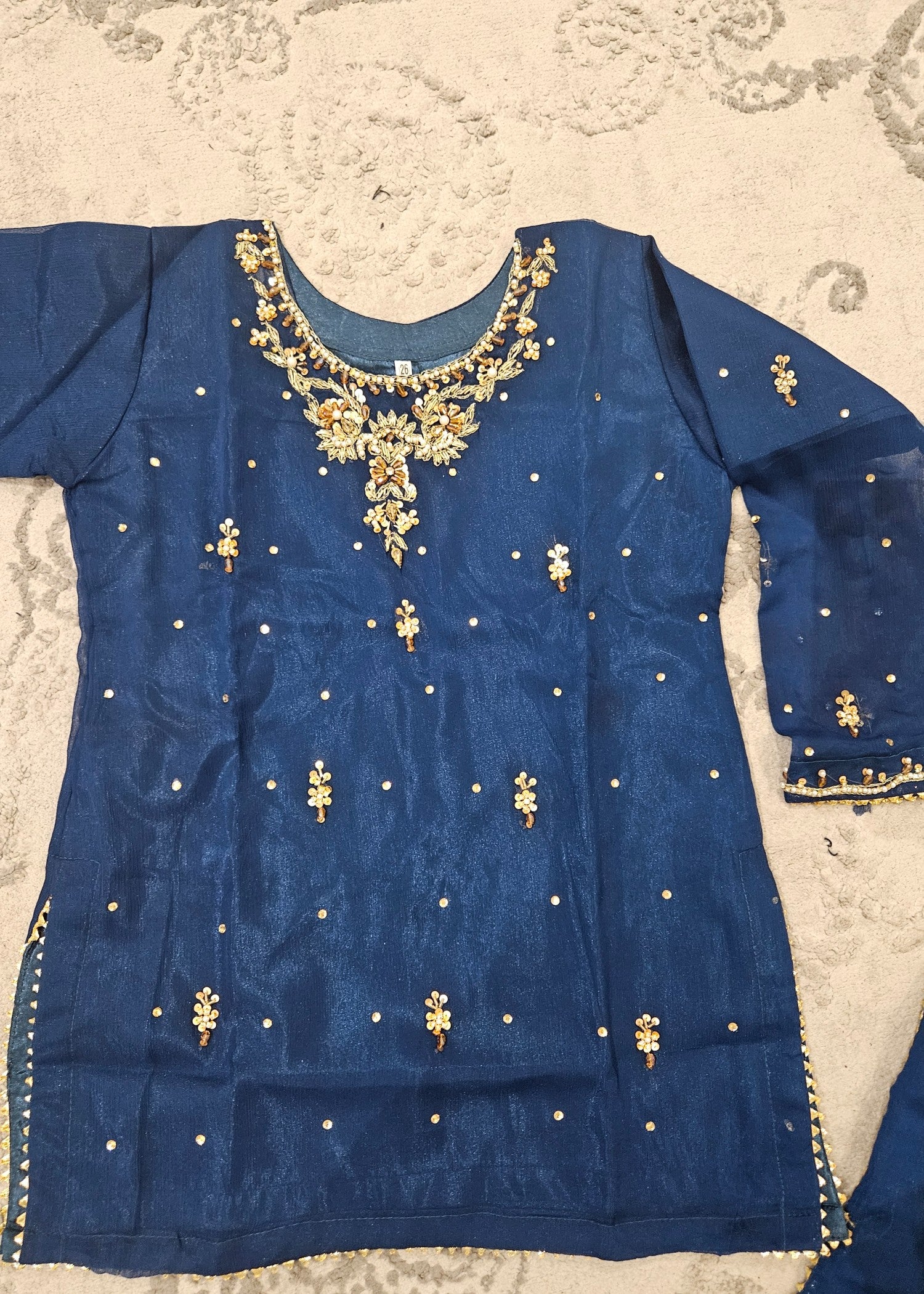 chiffon Sharara in Royal blue