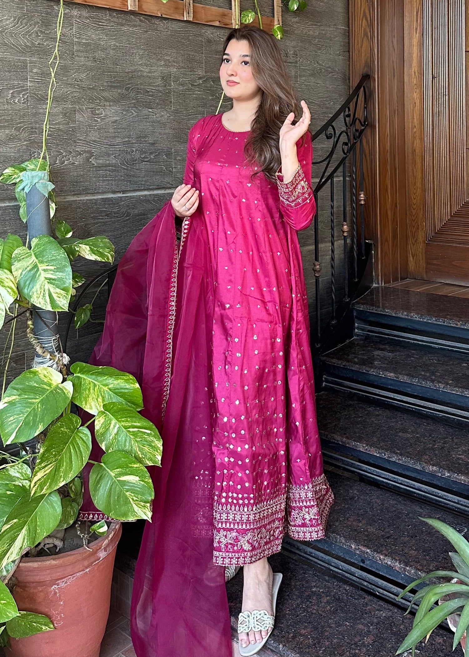 silk Maxi in Magenta