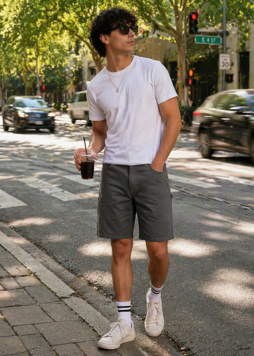 denim Shorts in Dark grey
