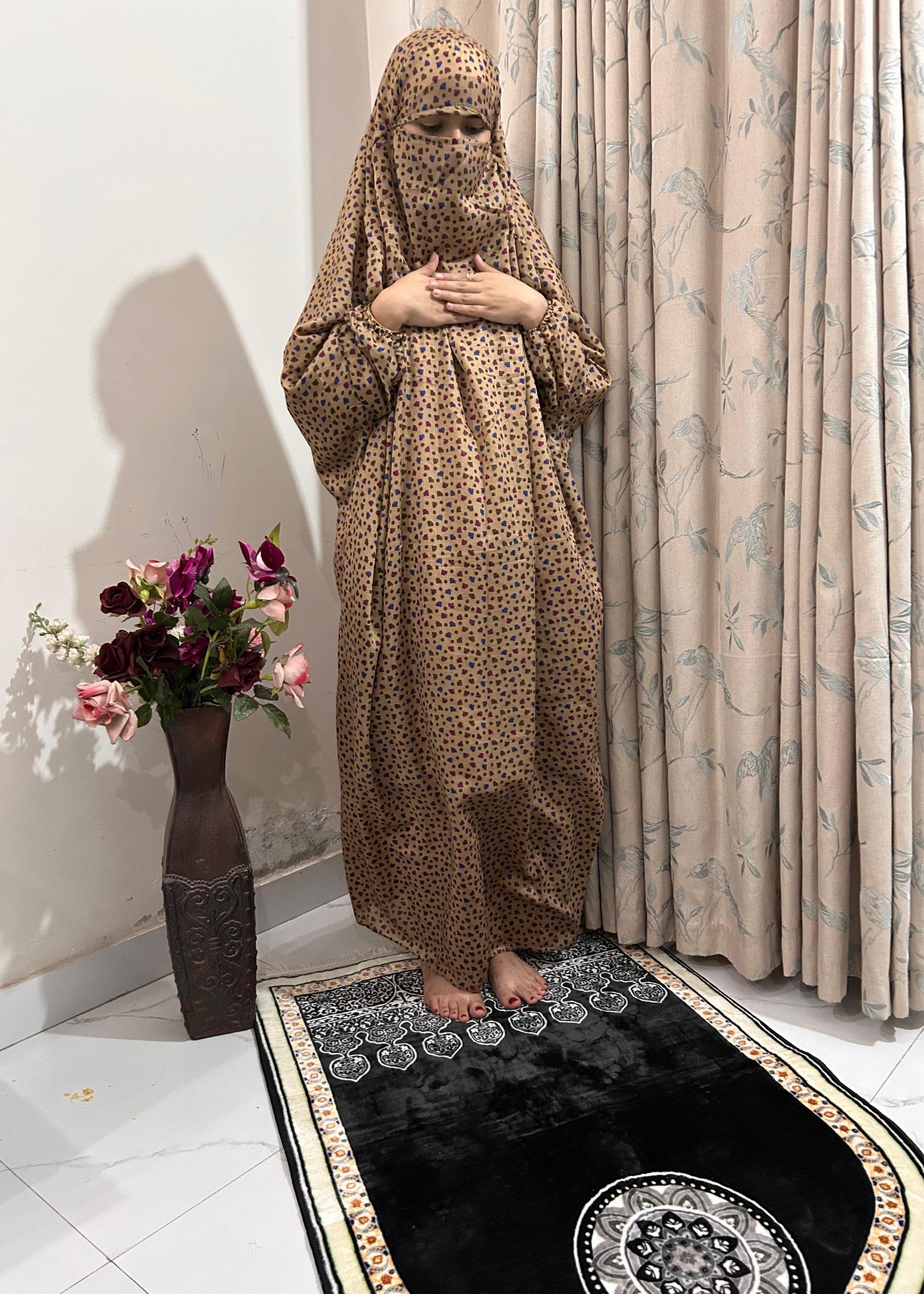 cotton linen Chaddar in Gold