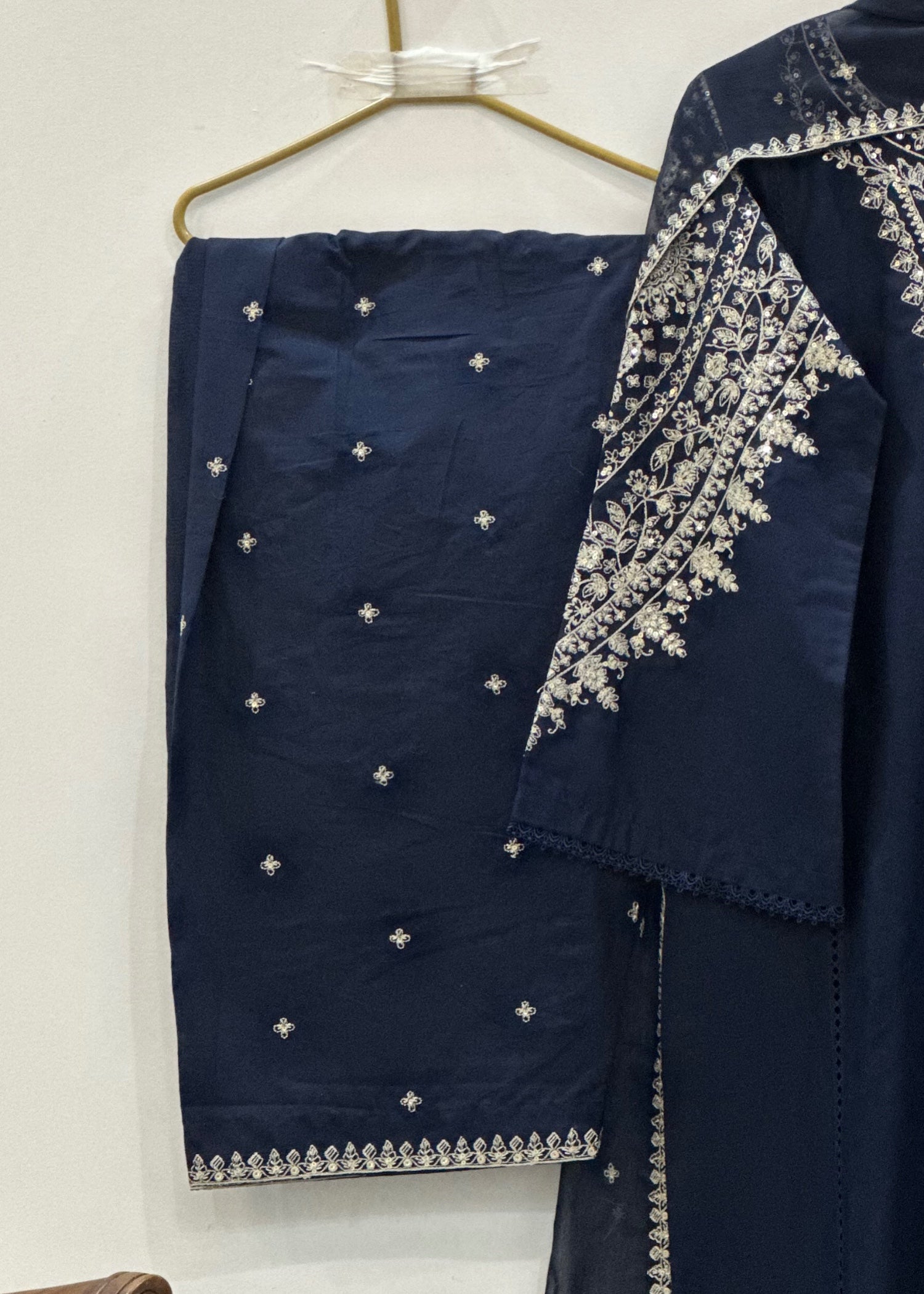 cotton Kurta Set in Midnight blue