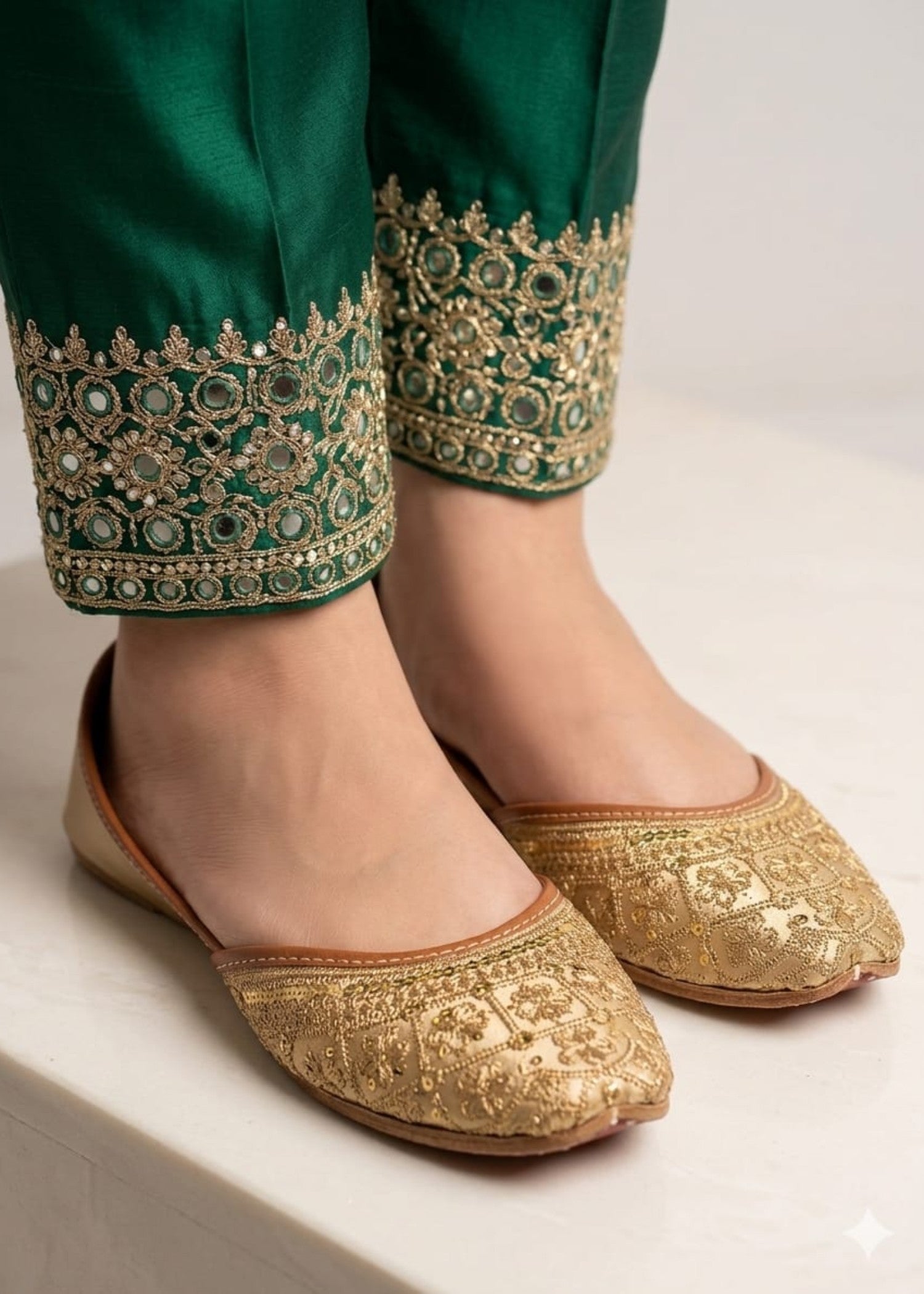 Khussa in Goldenrod by - High Quality Women Khussa PXR1280