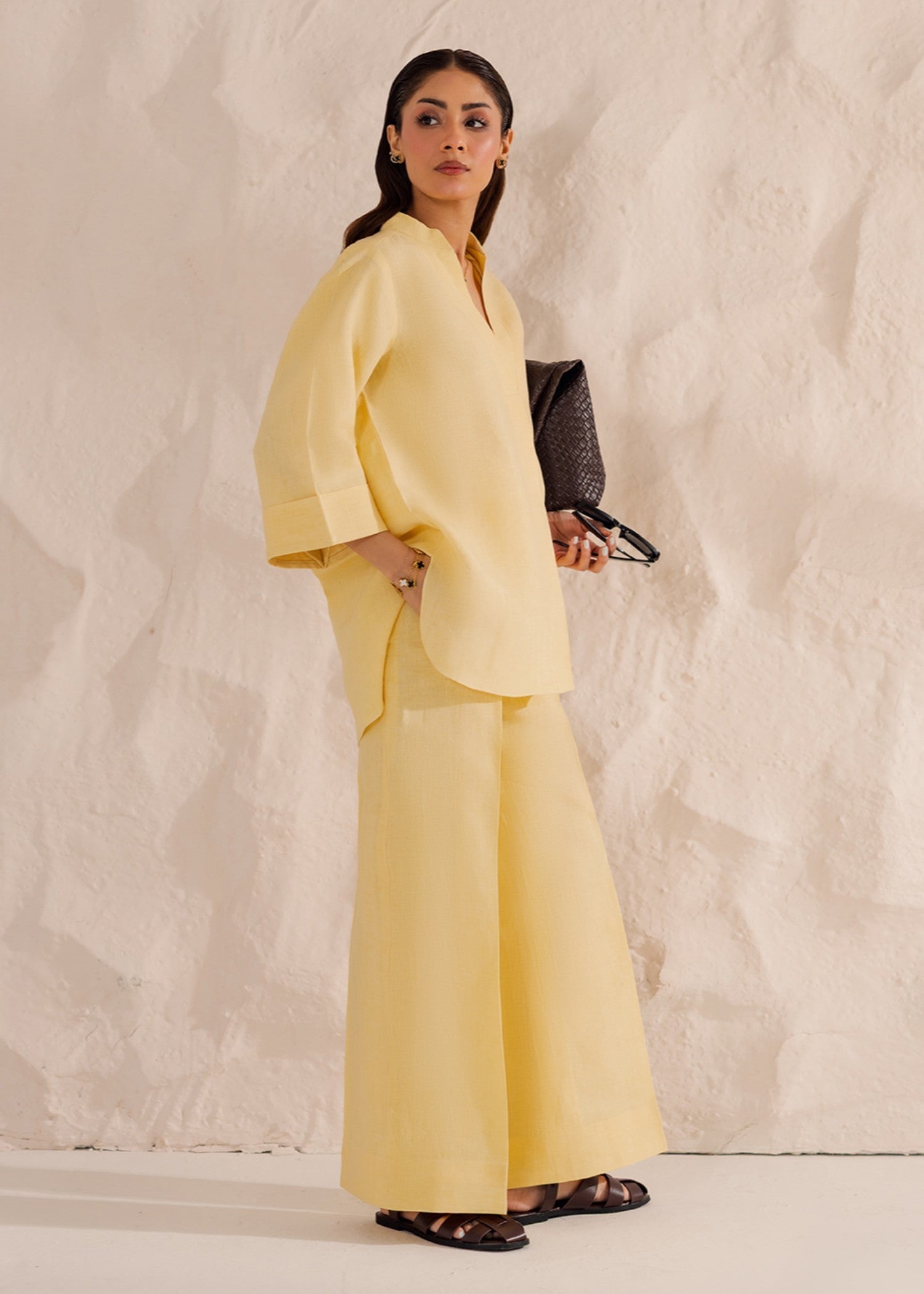 linen Co Ord Sets in Butter