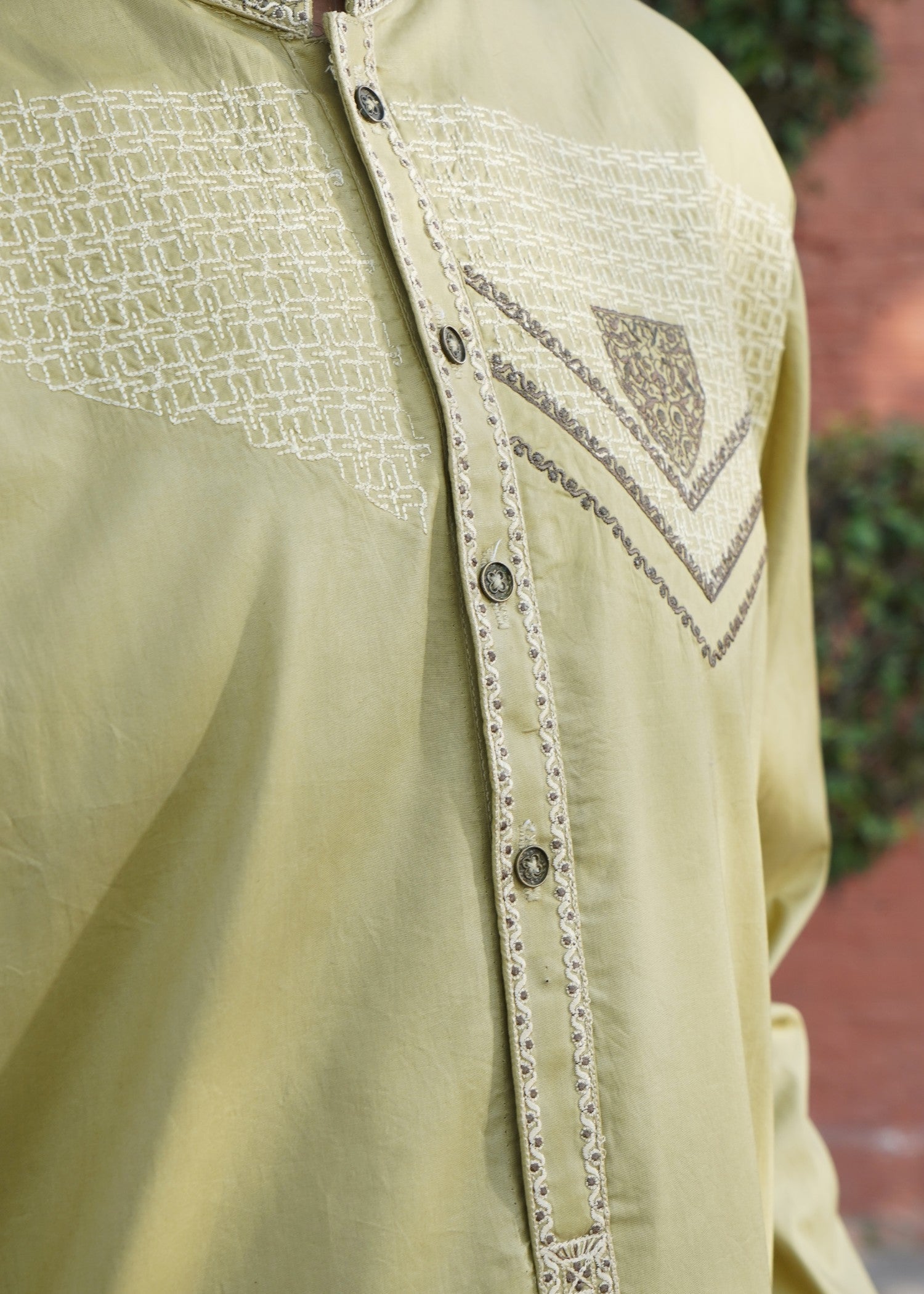 cotton viscose Unstitched in Pistachio green