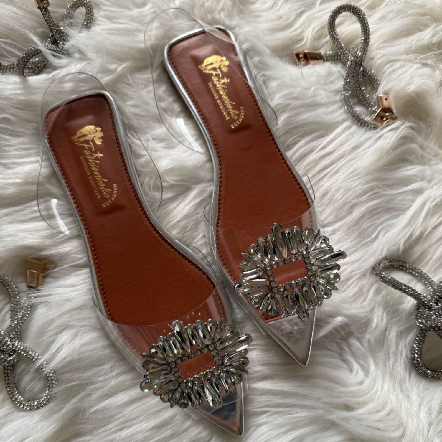Mules in Silver by - High Quality Women Mules AYT8555