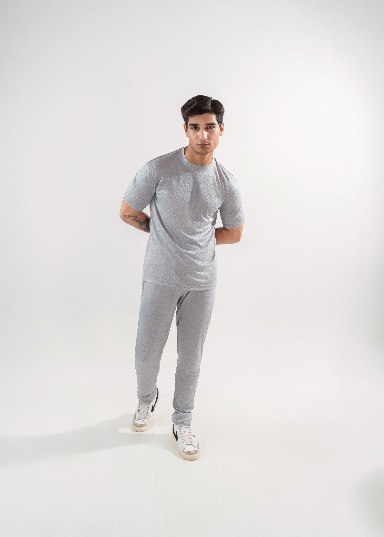 polyester Tracksuit in Light grey