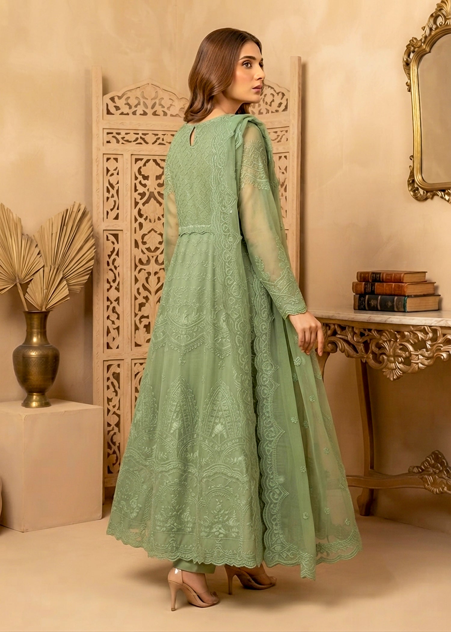 chiffon Maxi in Sage green