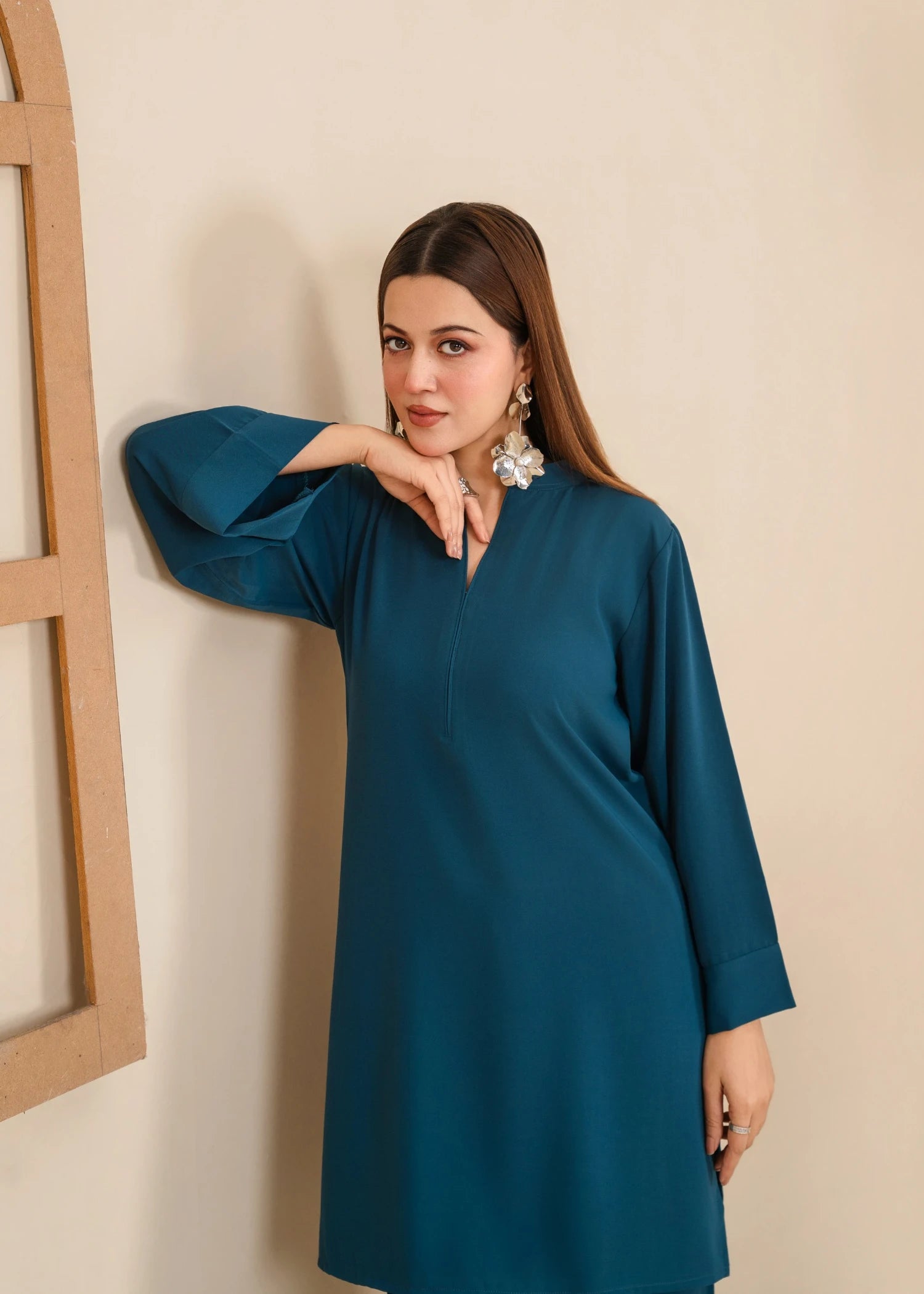 twill polyester Co Ord Sets in Teal