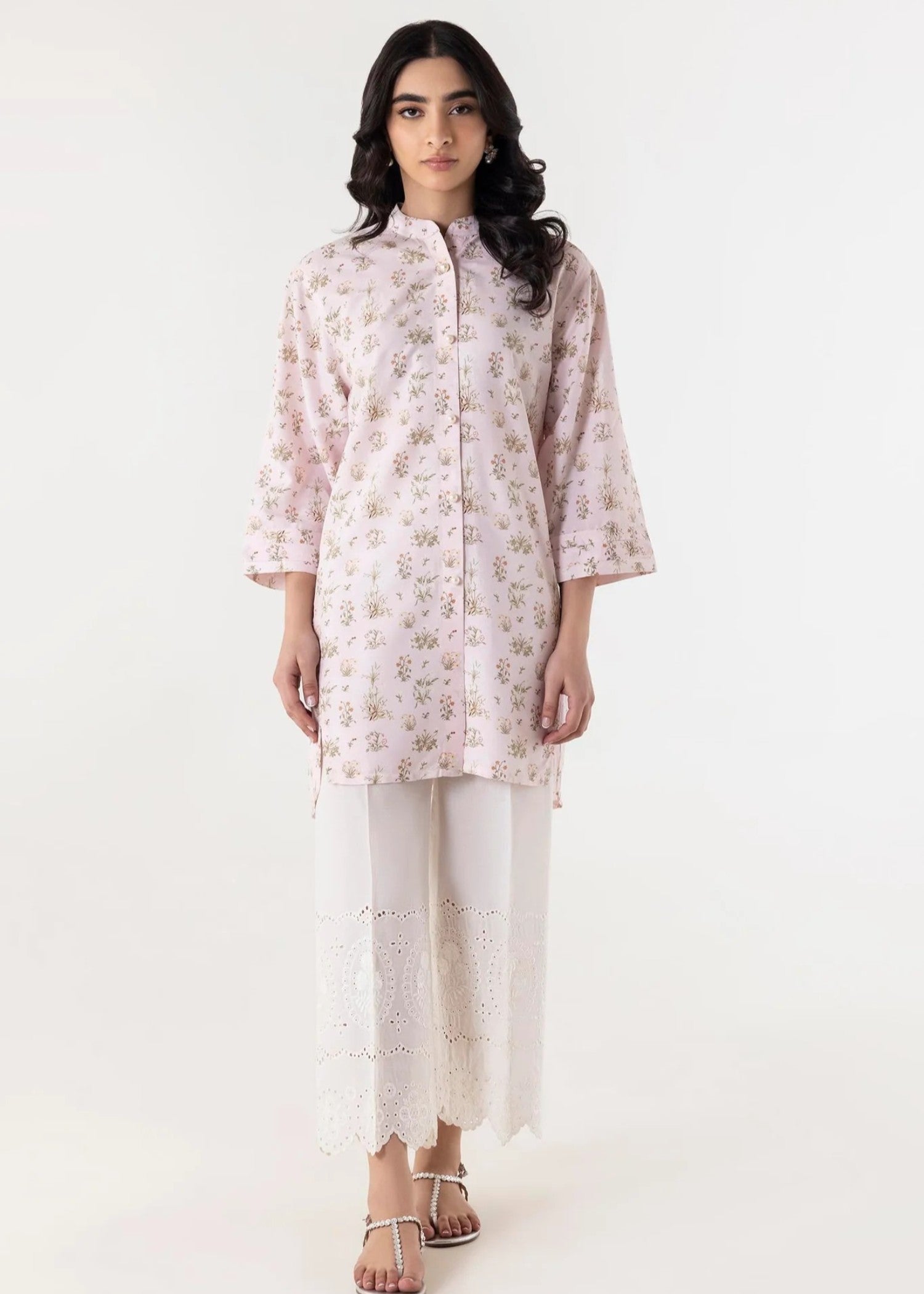 cambric Kurti in Pink
