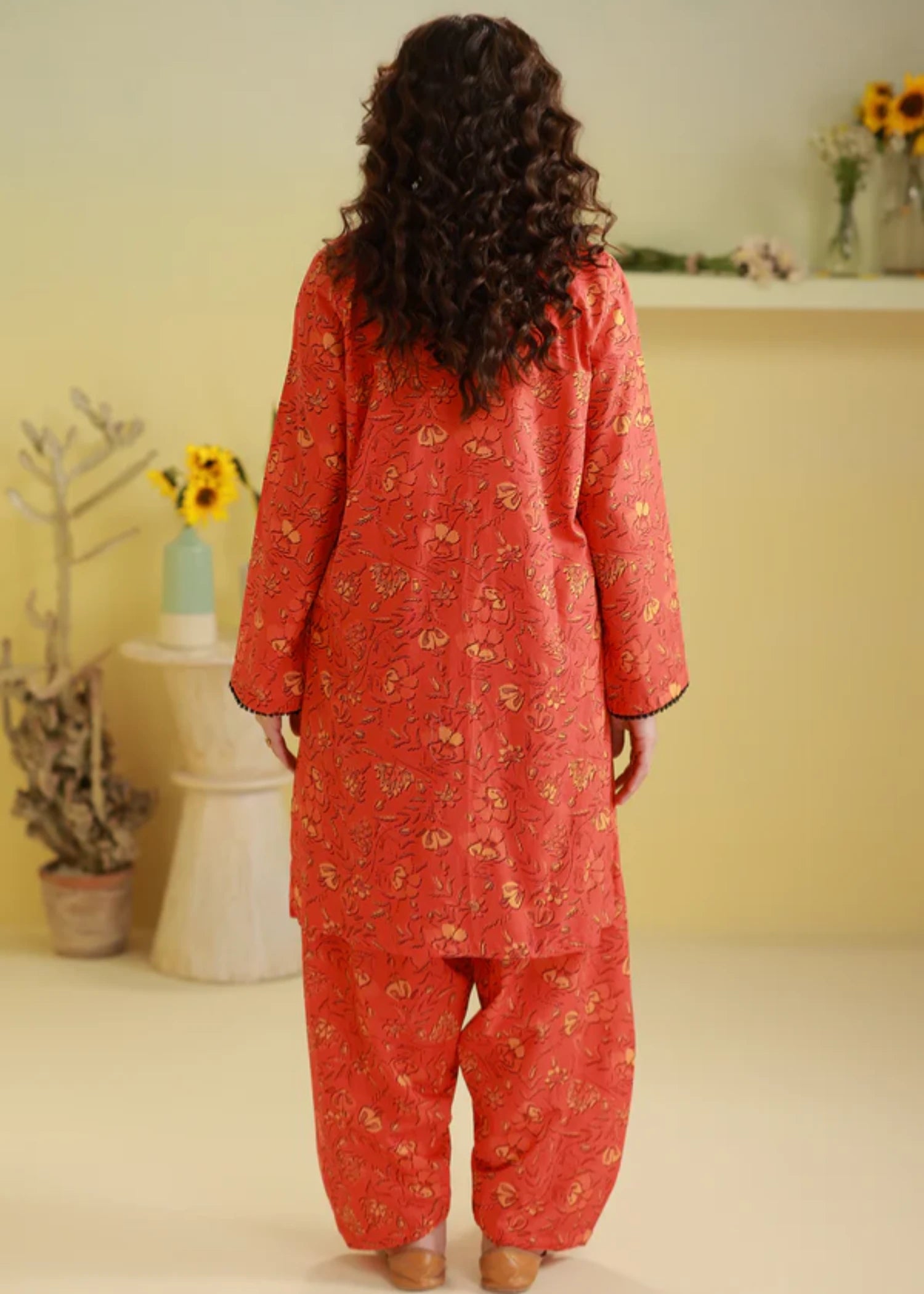 lawn Co Ord Sets in Rust red
