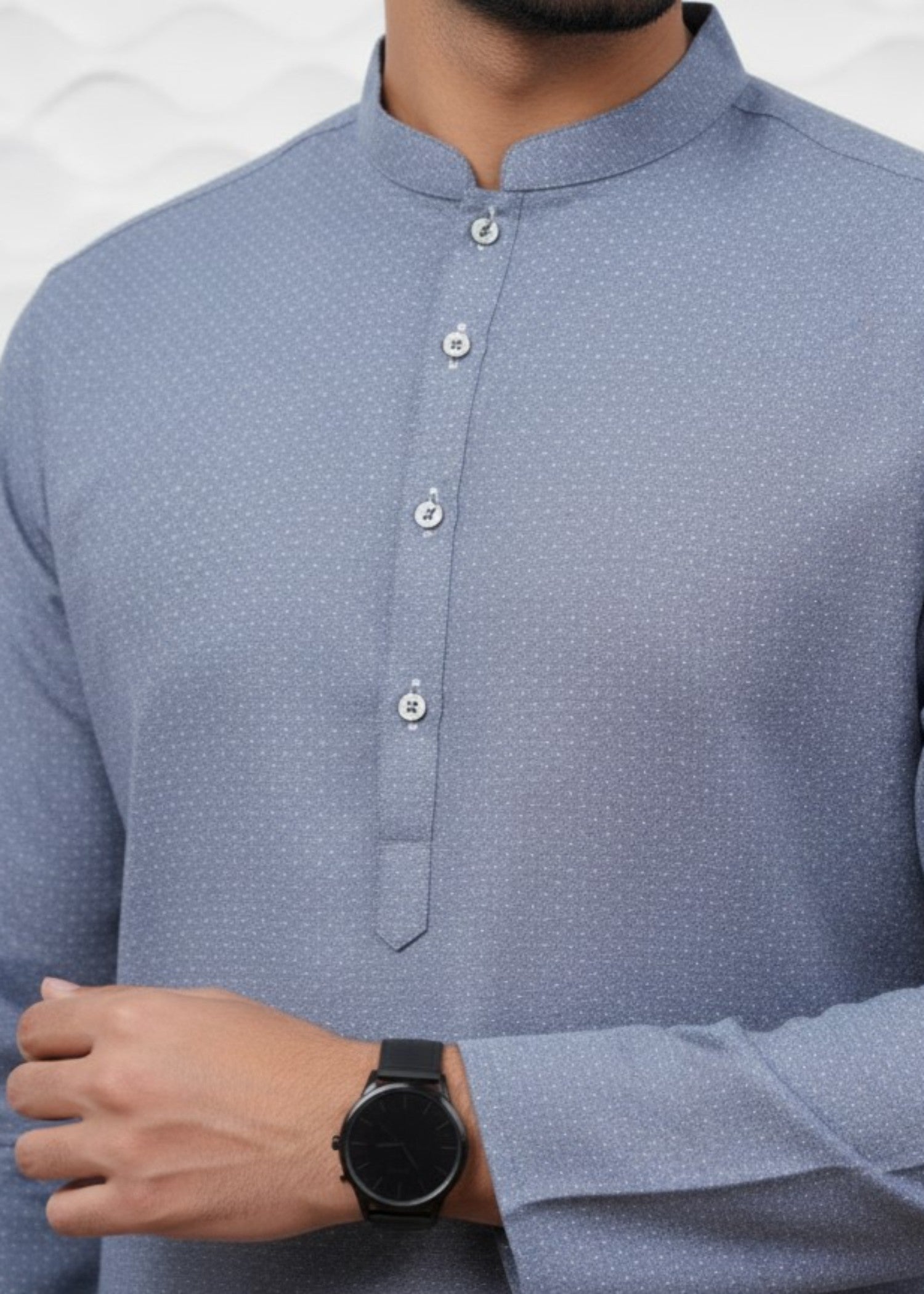 cotton dobby Kurta in Lavender