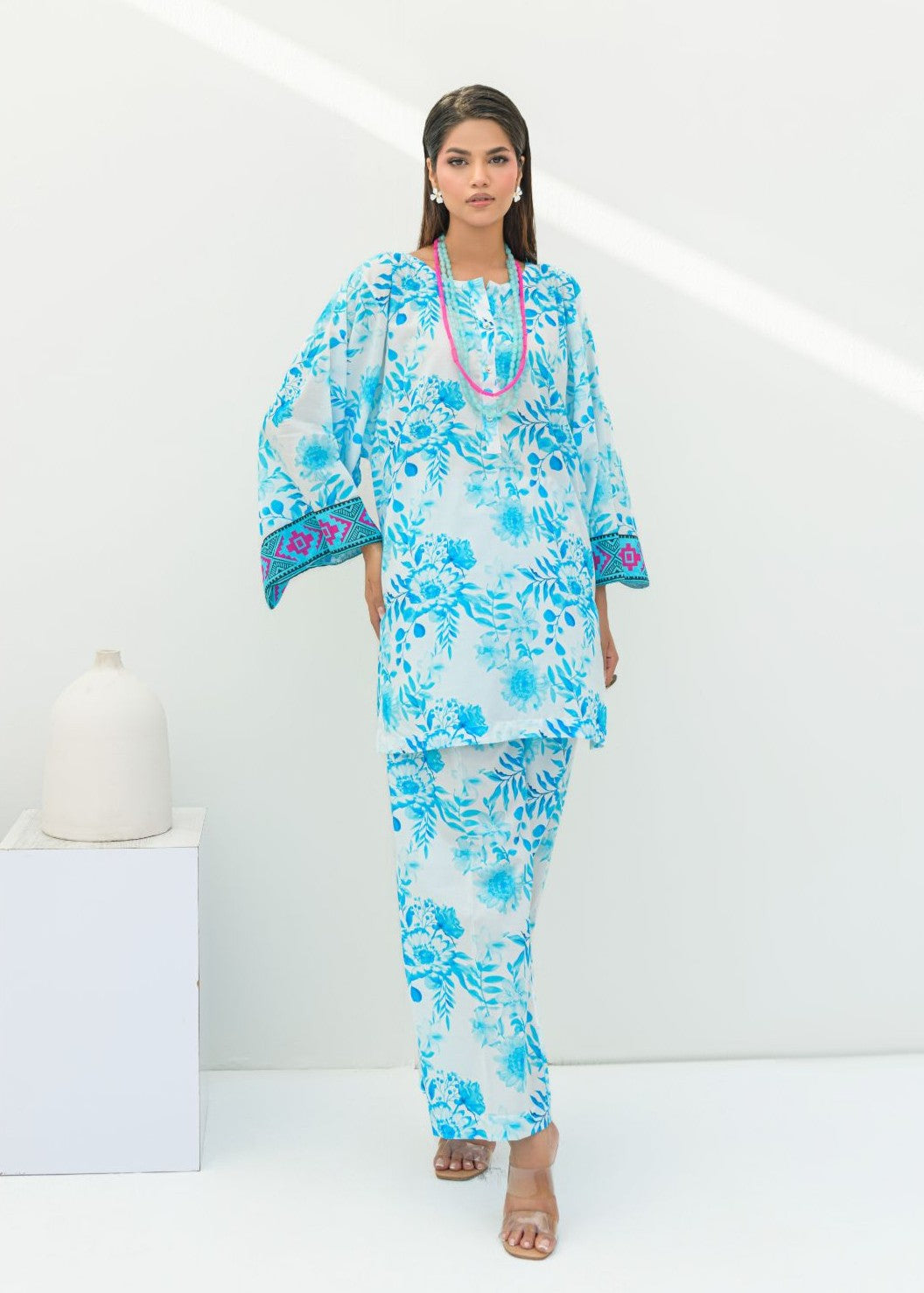 cambric Co ord Sets in Light blue