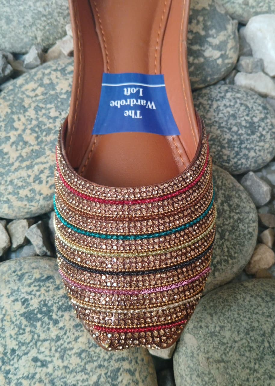 Khussa in Multi by - High Quality Women Khussa CVZ4599