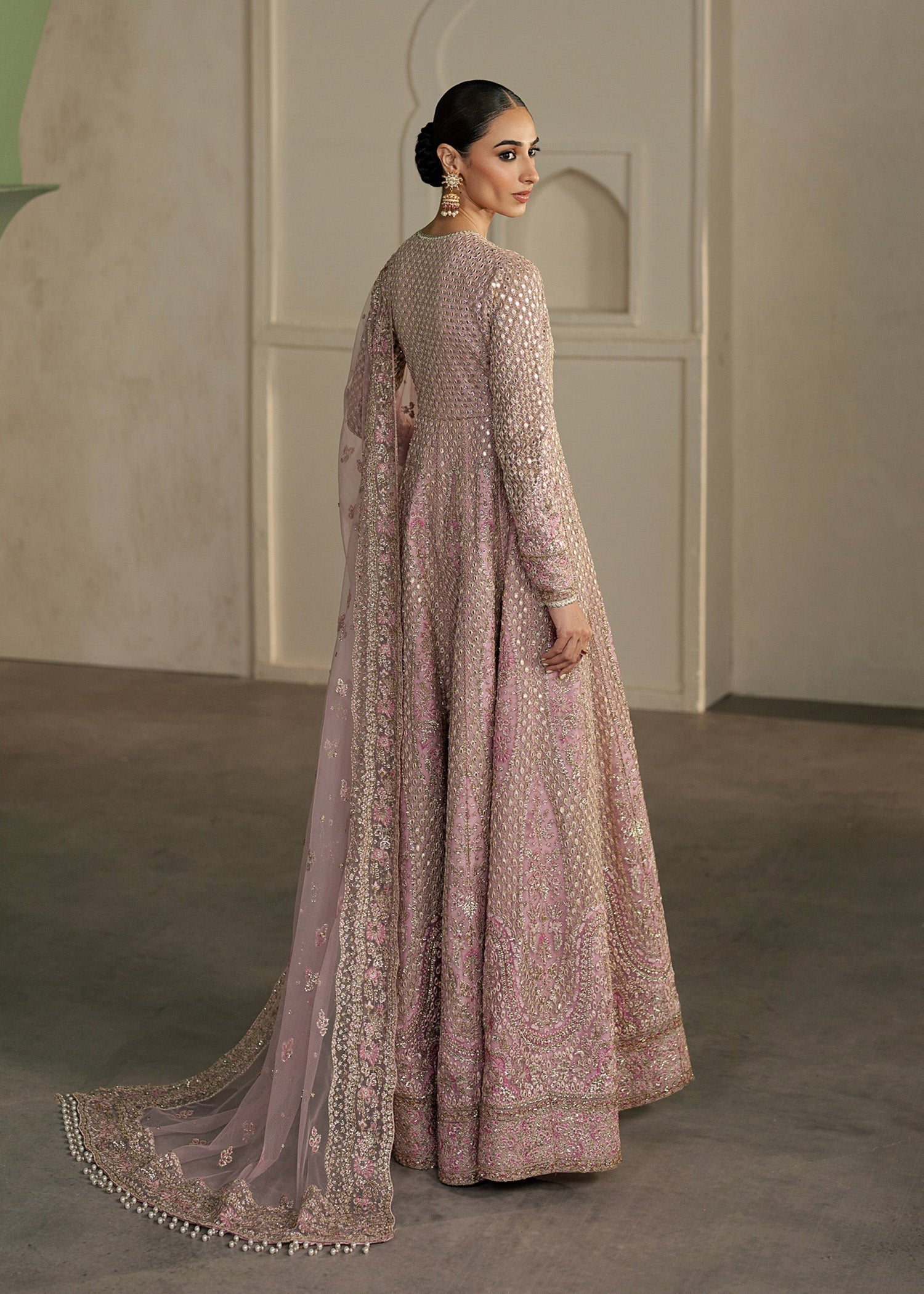 net Unstitched in Blush pink