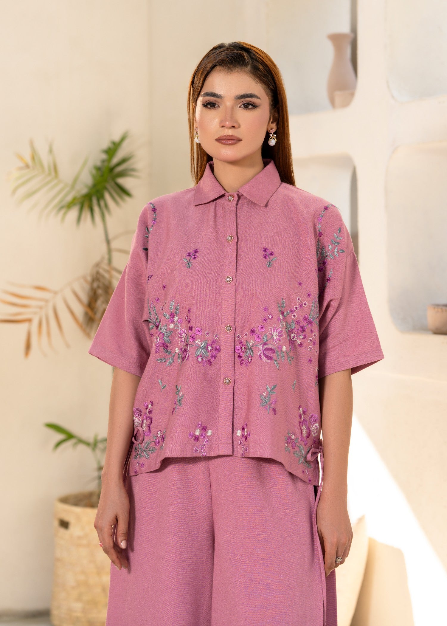 poplin Co Ord Sets in Tea rose pink
