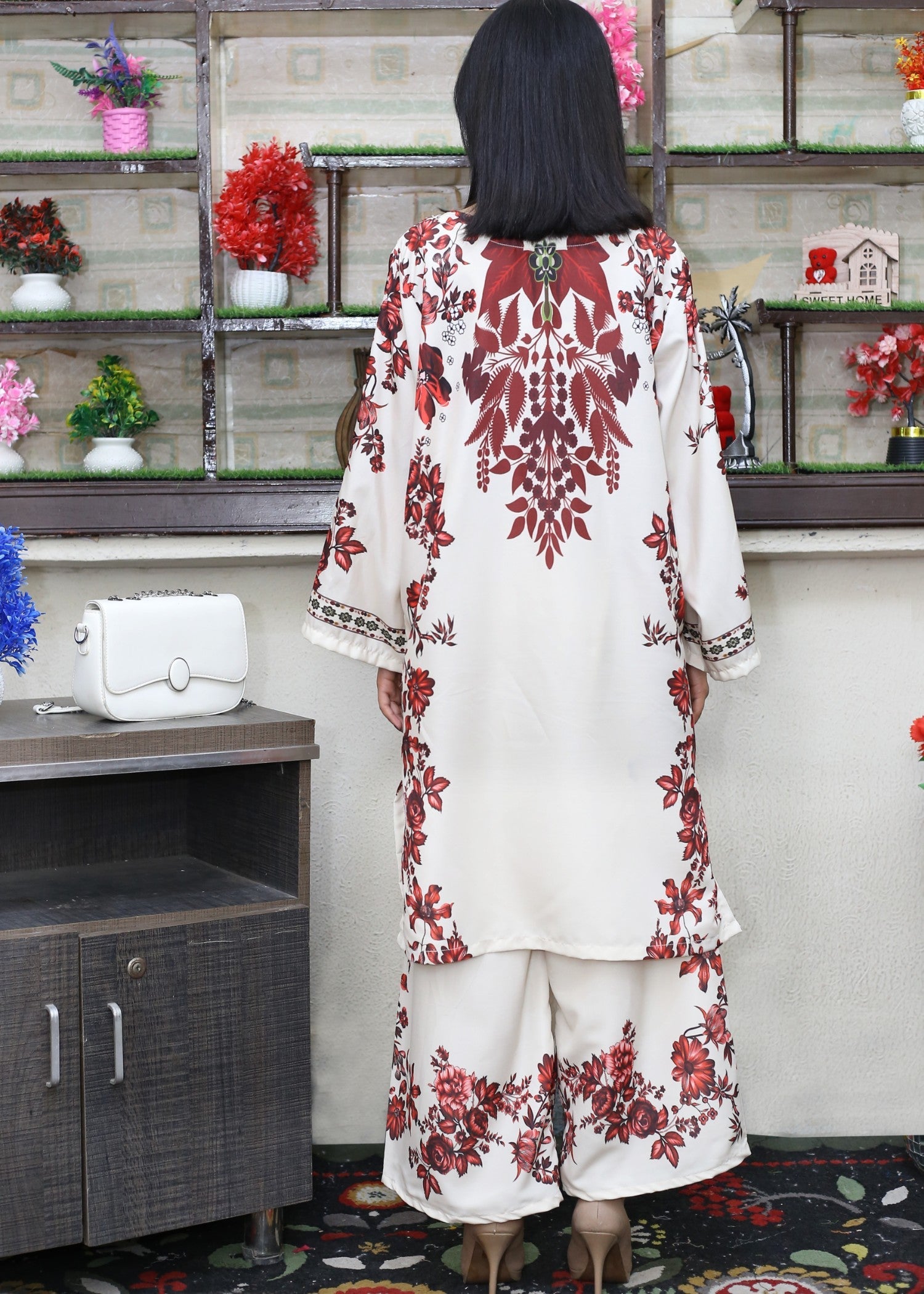 textured grip Co Ord Sets in Off-white