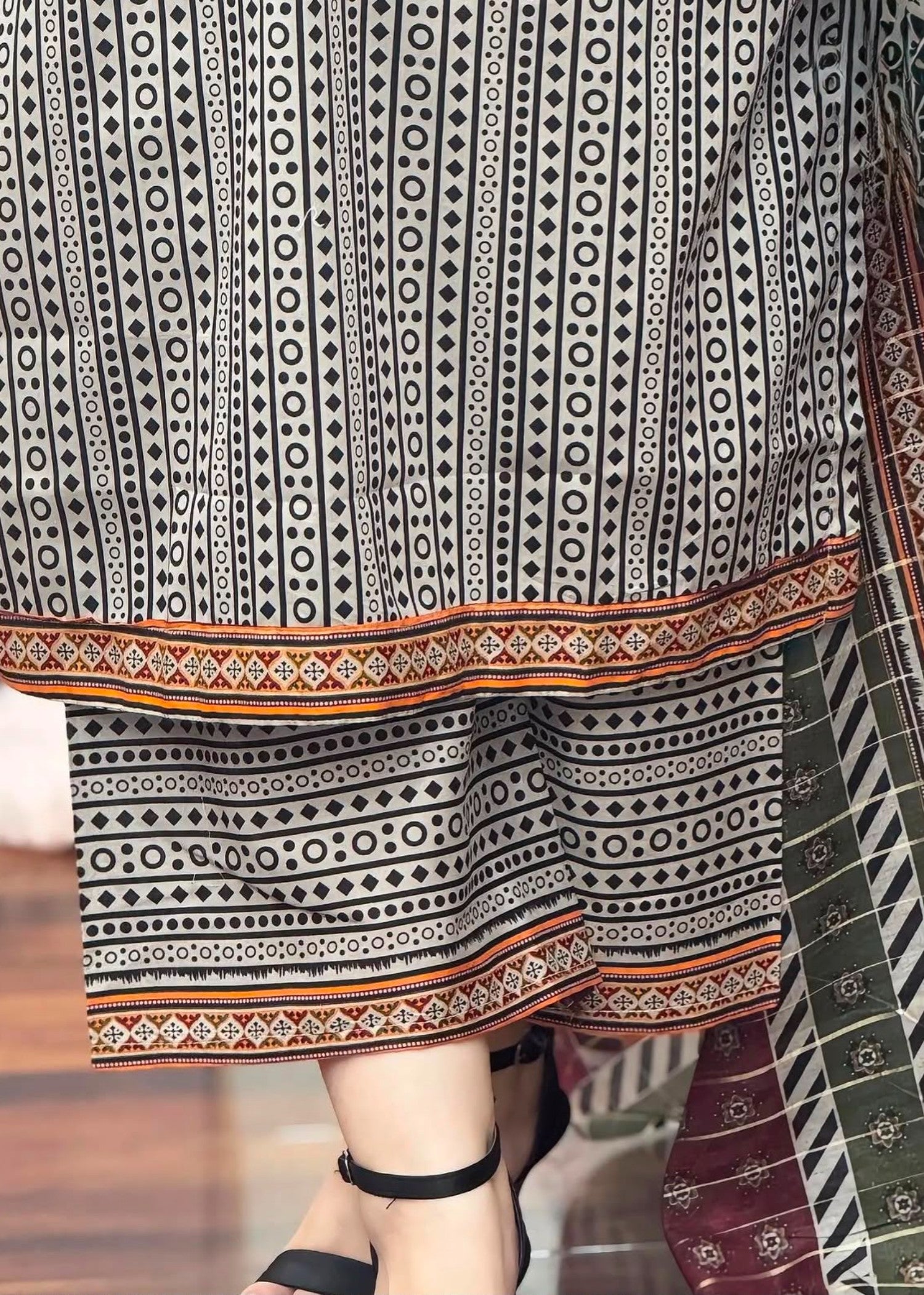 poly grip Kurta Set in Stone grey