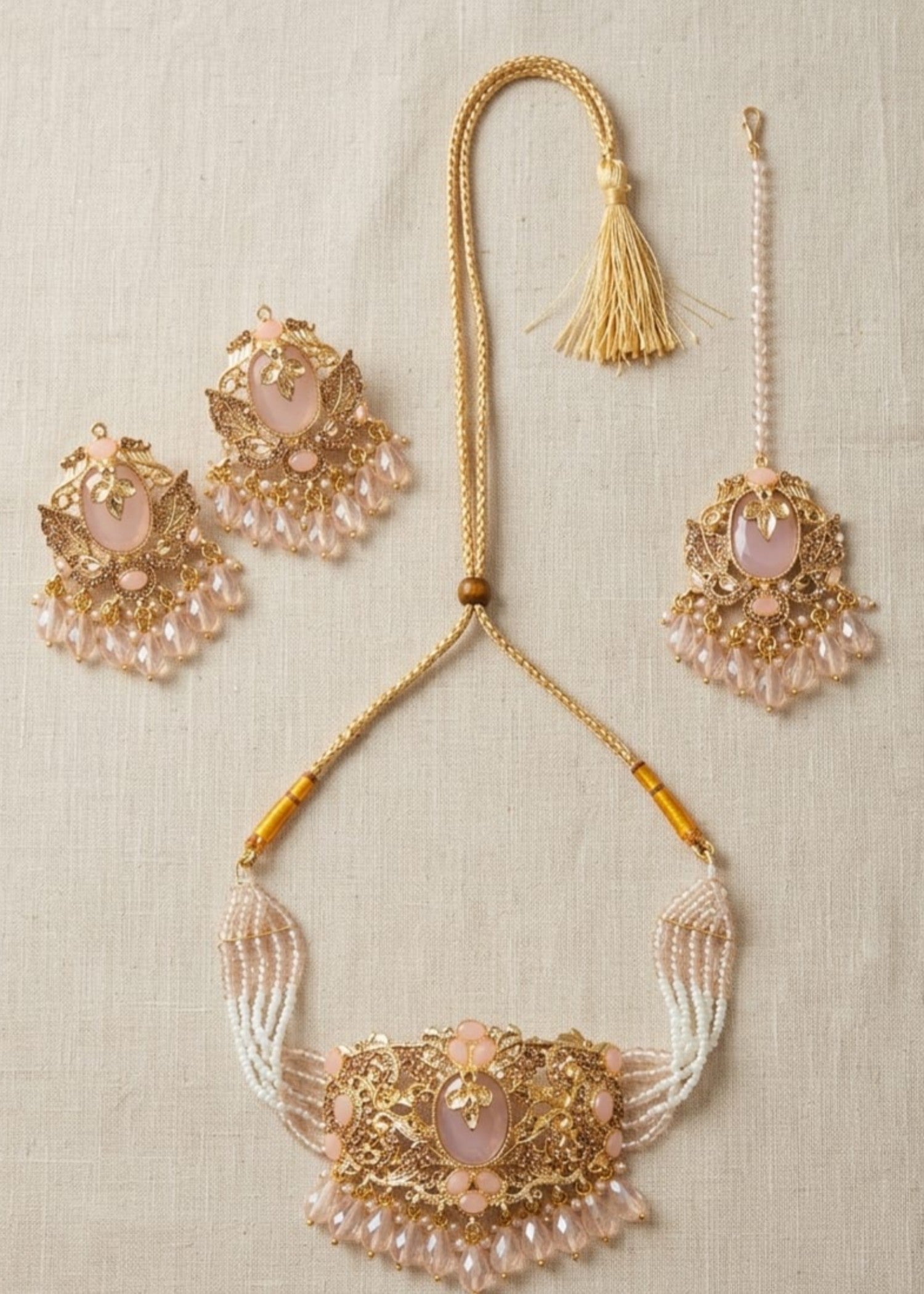 Choker in Gold, pink, white Color by - Trendy Women Choker WWB1761