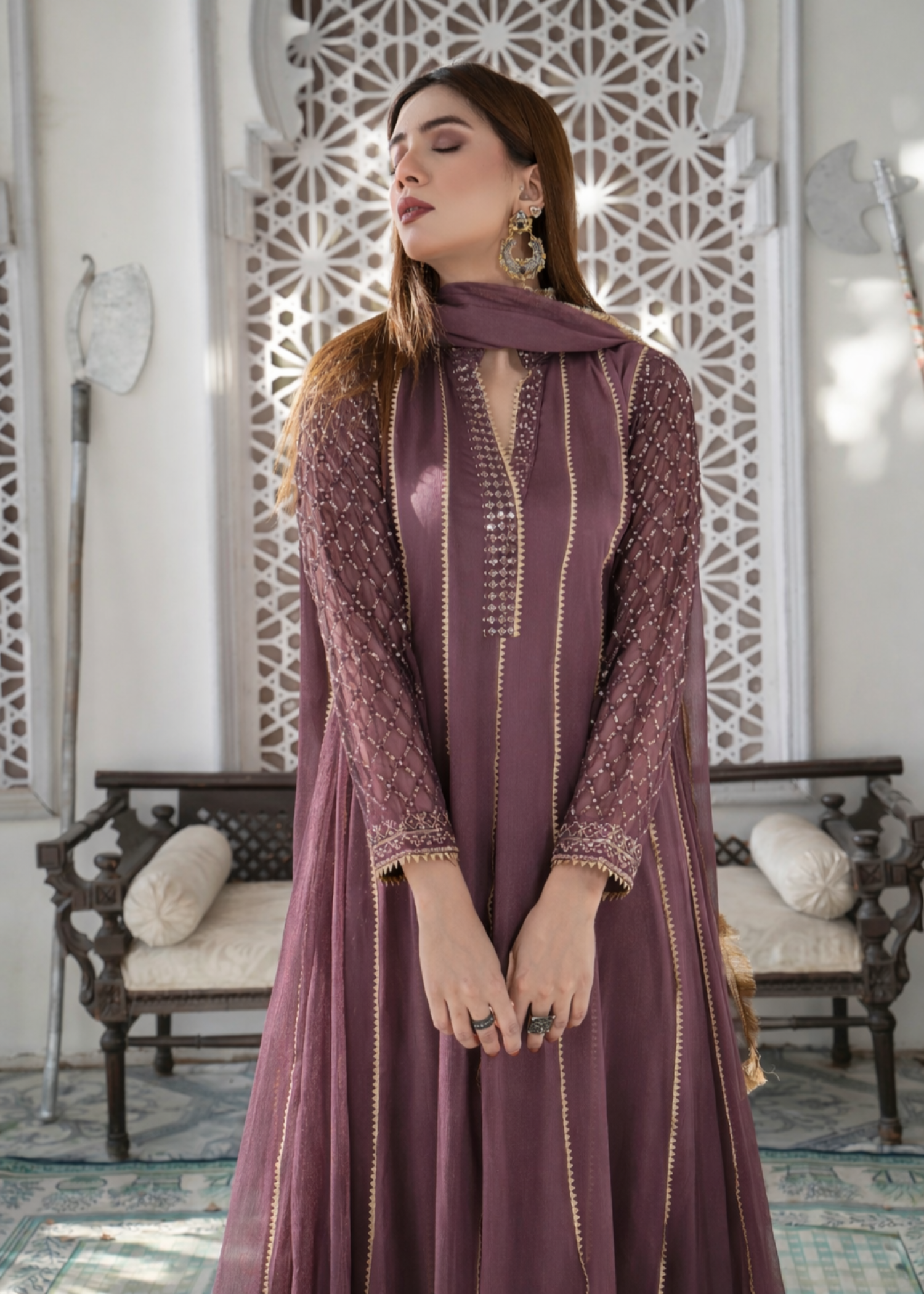 chiffon Maxi in Mauve