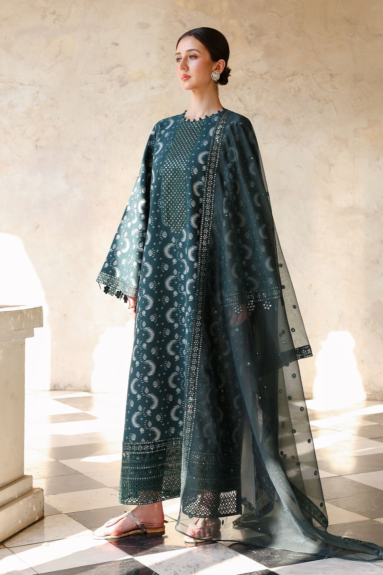 Eid Lawn Edit – Teal Spruce
